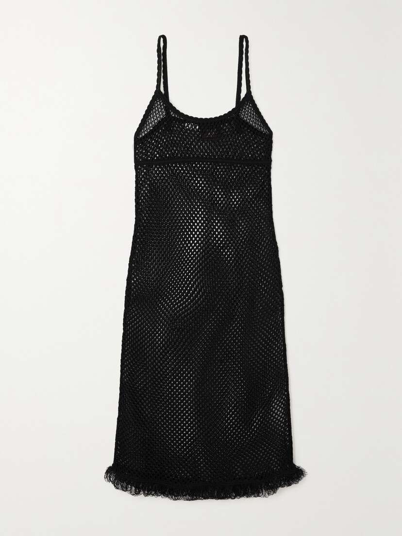 Loewe — + Paula's Ibiza fringed open-knit dress