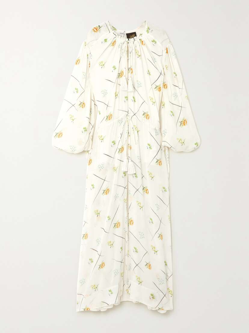 Loewe Floral-print Crepon Maxi Dress