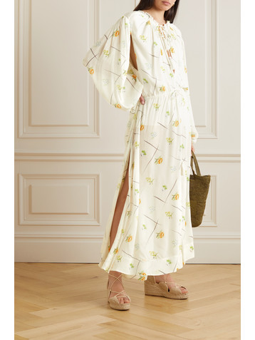 Loewe Floral-print crepon maxi dress