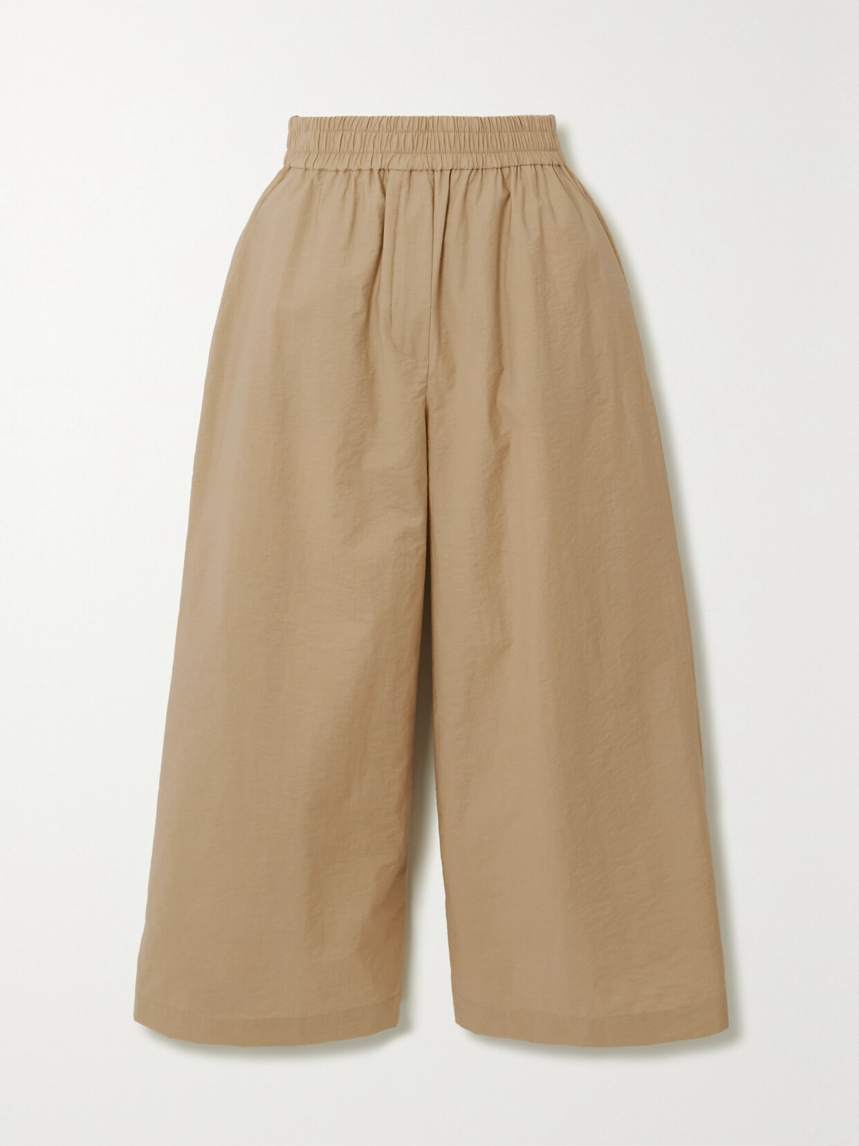 Loewe + Paula's Ibiza Cropped Cotton-blend Poplin Wide-leg Pants