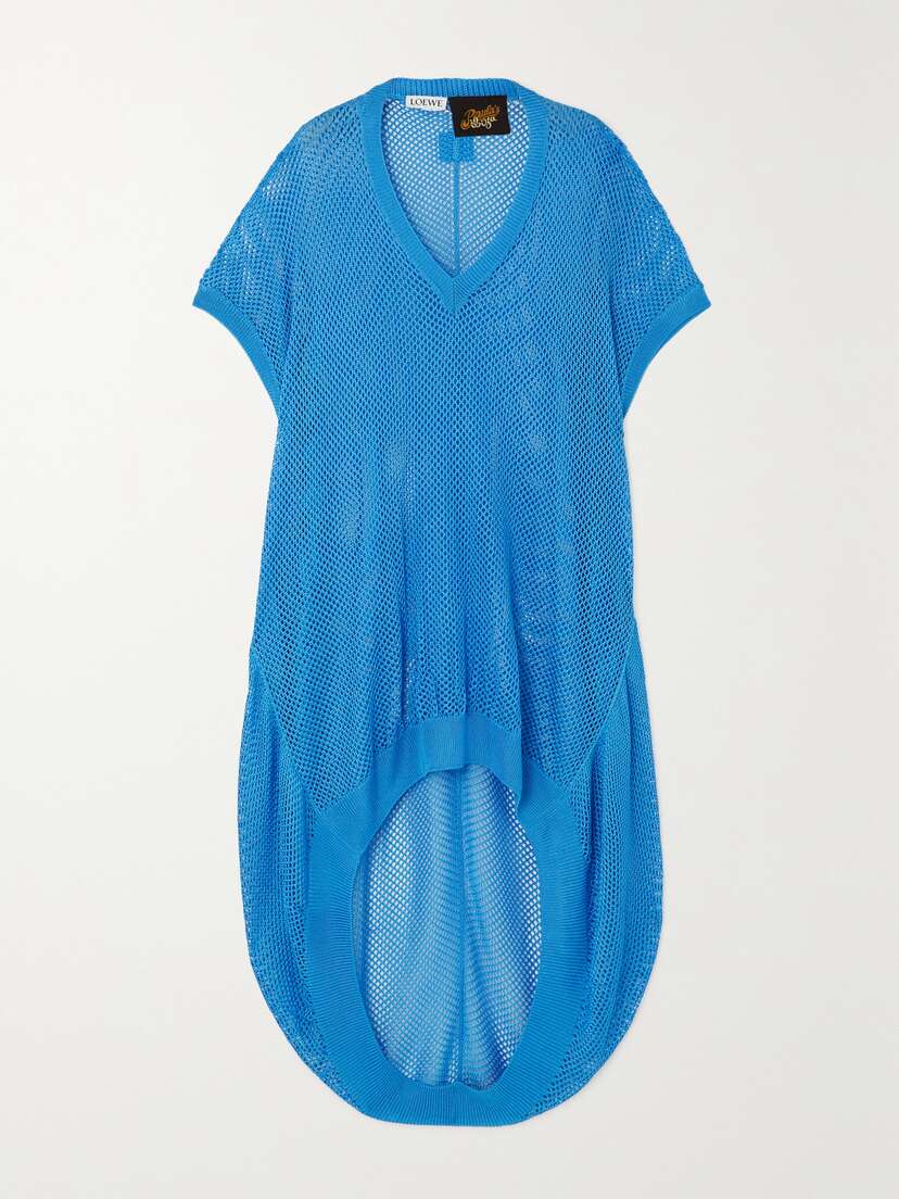 Loewe + Paula's Ibiza Asymmetric Mesh Dress