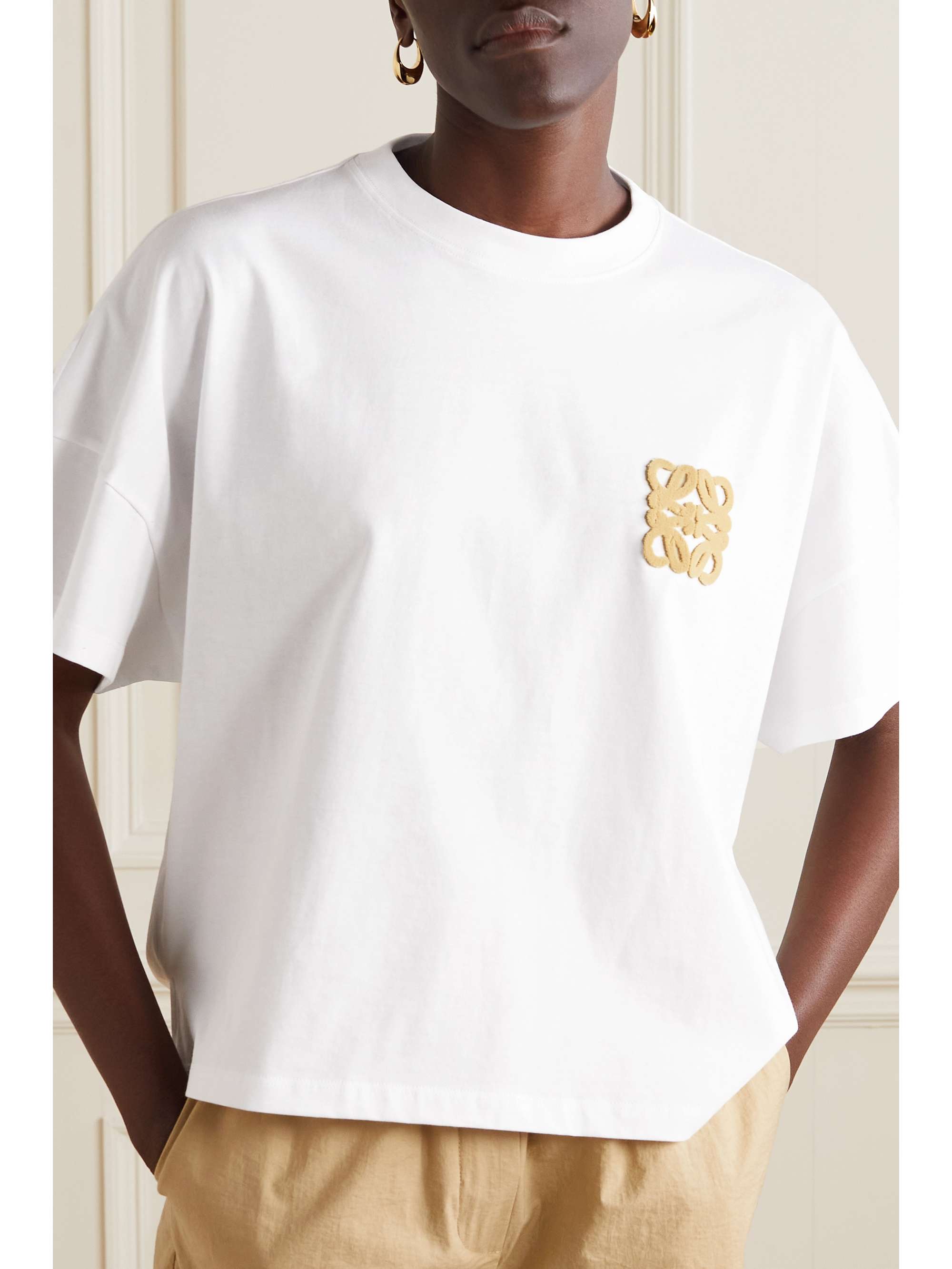 LOEWE + Paula's Ibiza Anagram T-Shirt aus Baumwoll-Jersey mit Applikation
