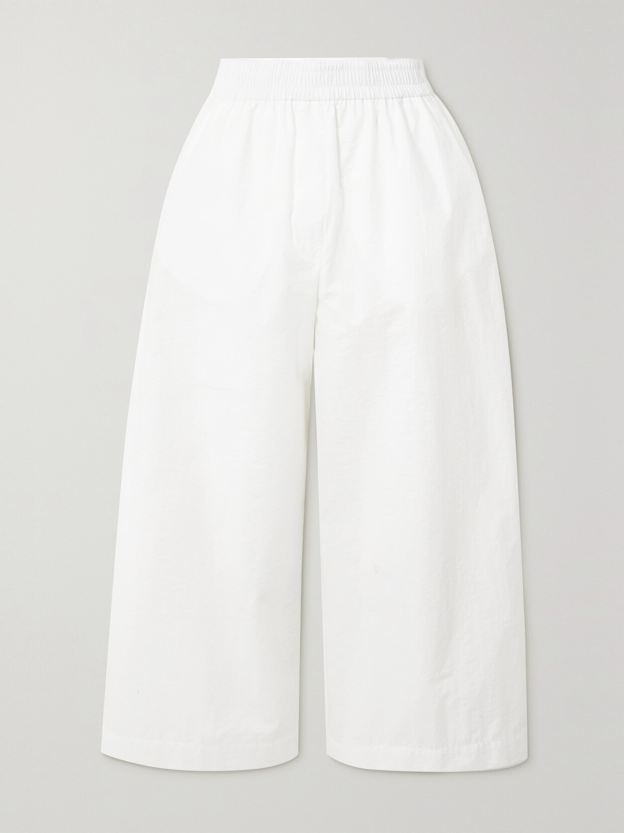 Loewe - + Paula's Ibiza Cropped Cotton-blend Poplin Wide-leg Pants - White