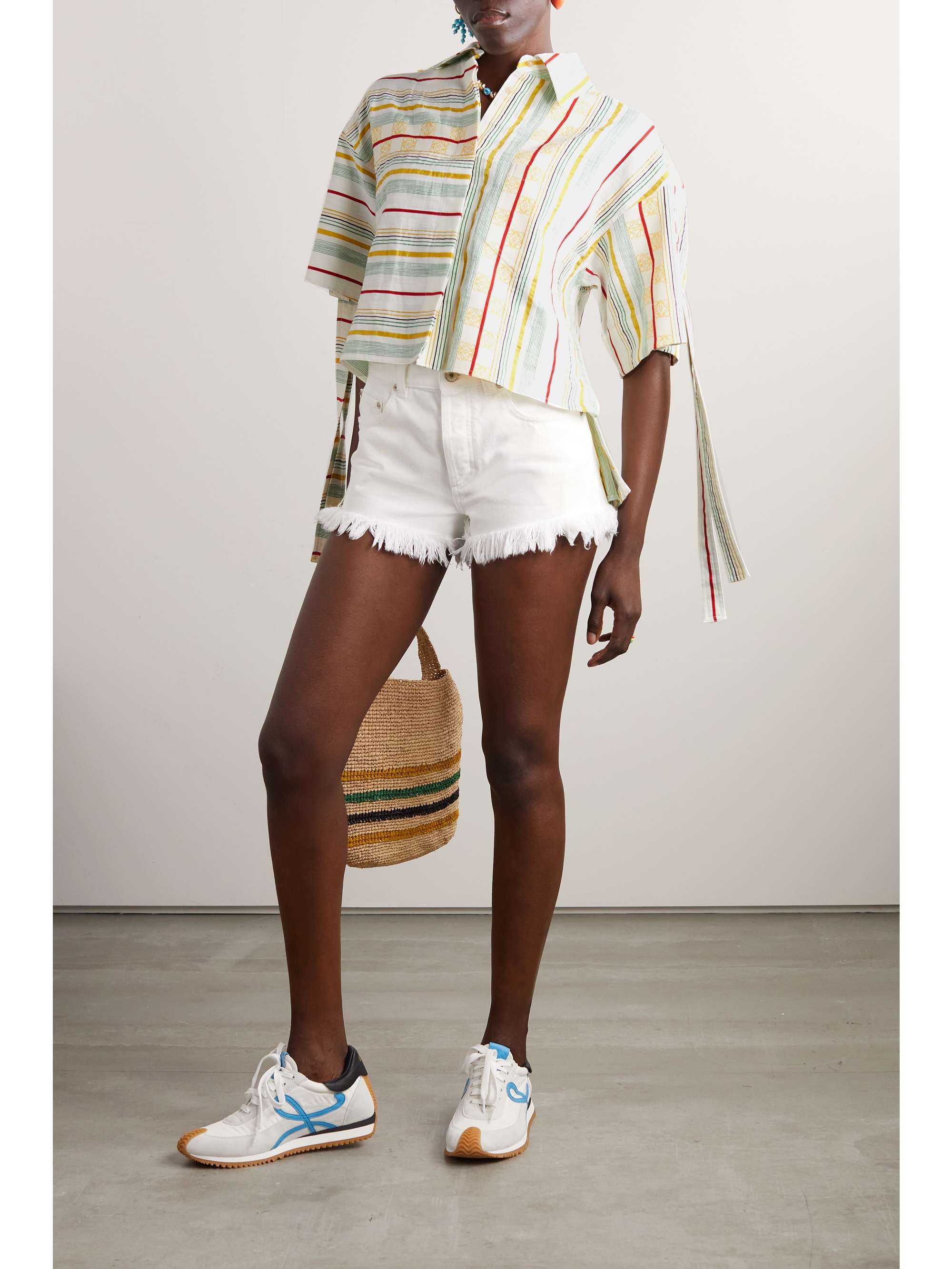 Loewe + Paula's Ibiza Cropped Striped Shirt