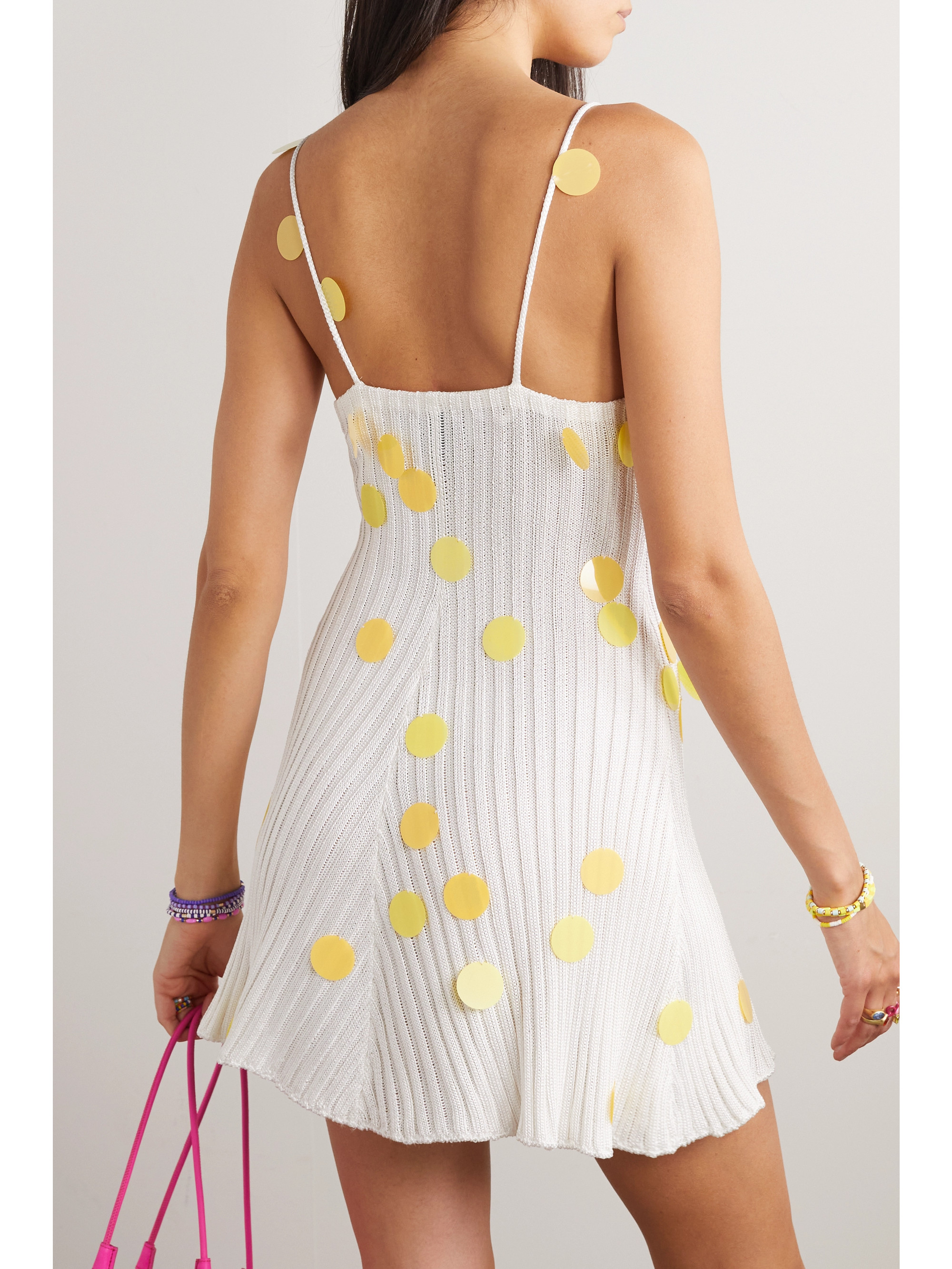 Loewe + Paula's Ibiza sequin-embellished ribbed-knit mini dress thumbnail