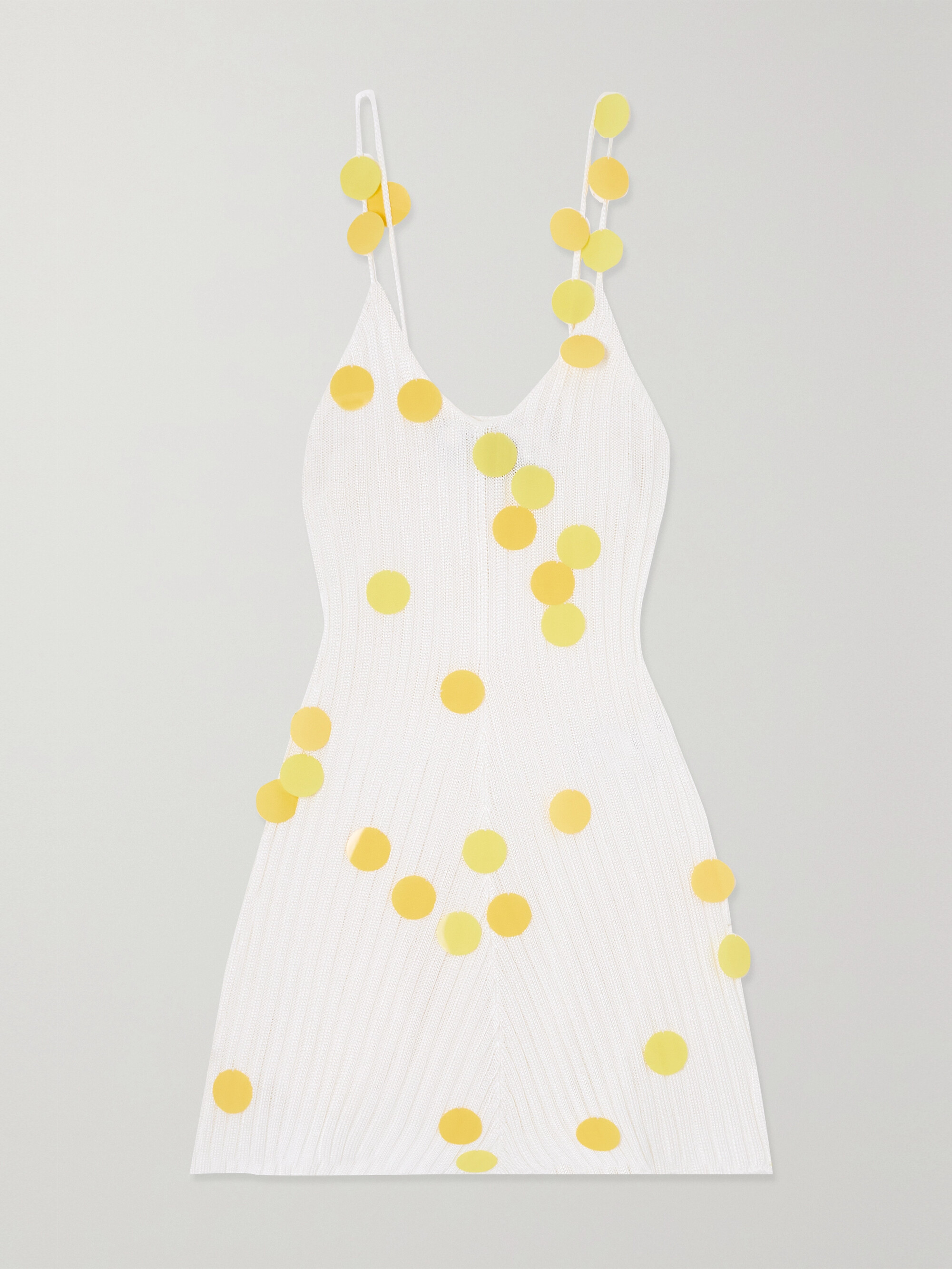 Loewe + Paula's Ibiza sequin-embellished ribbed-knit mini dress thumbnail