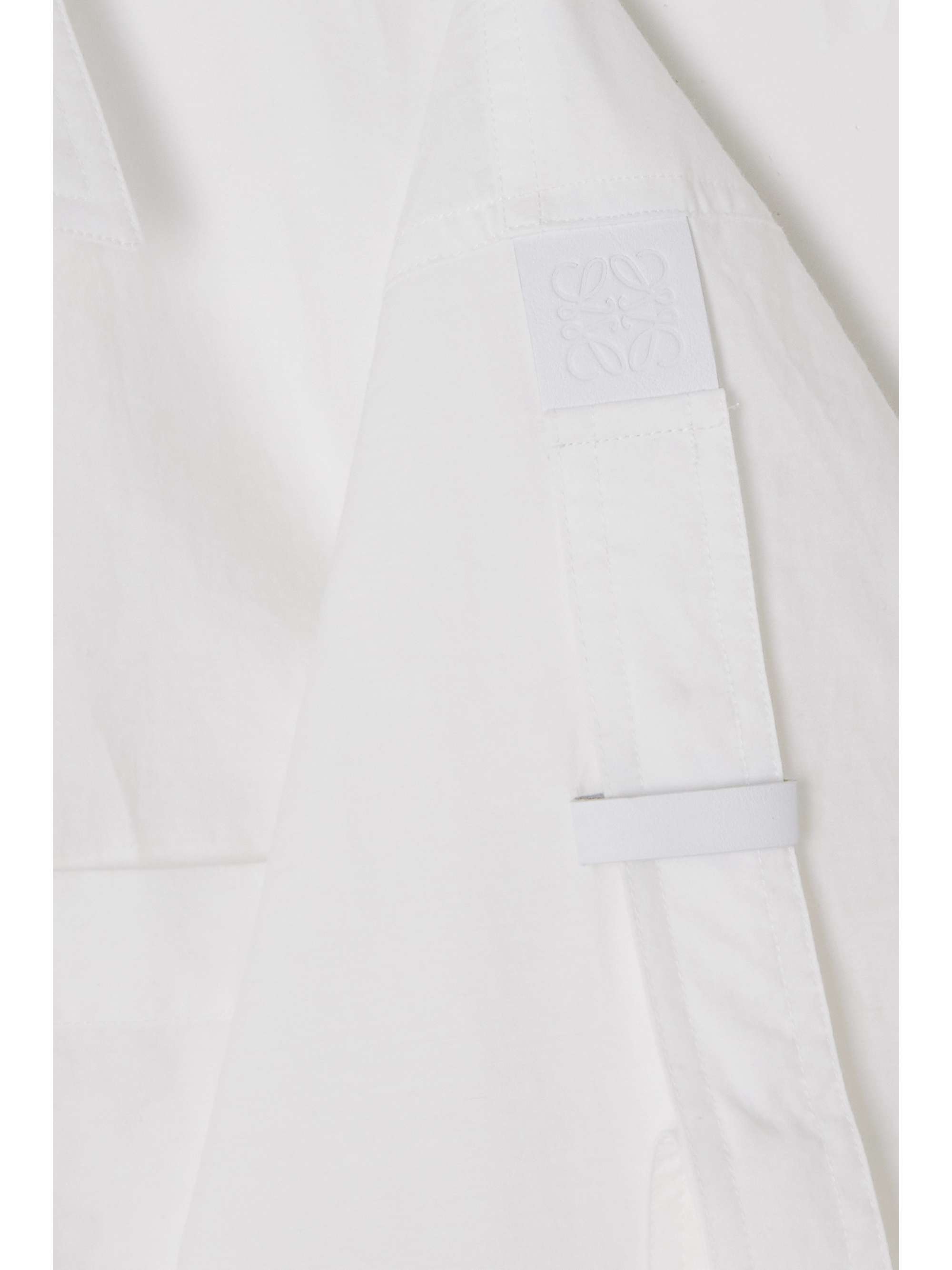 LOEWE + Paula's Ibiza leather-trimmed cotton-blend poplin shirt