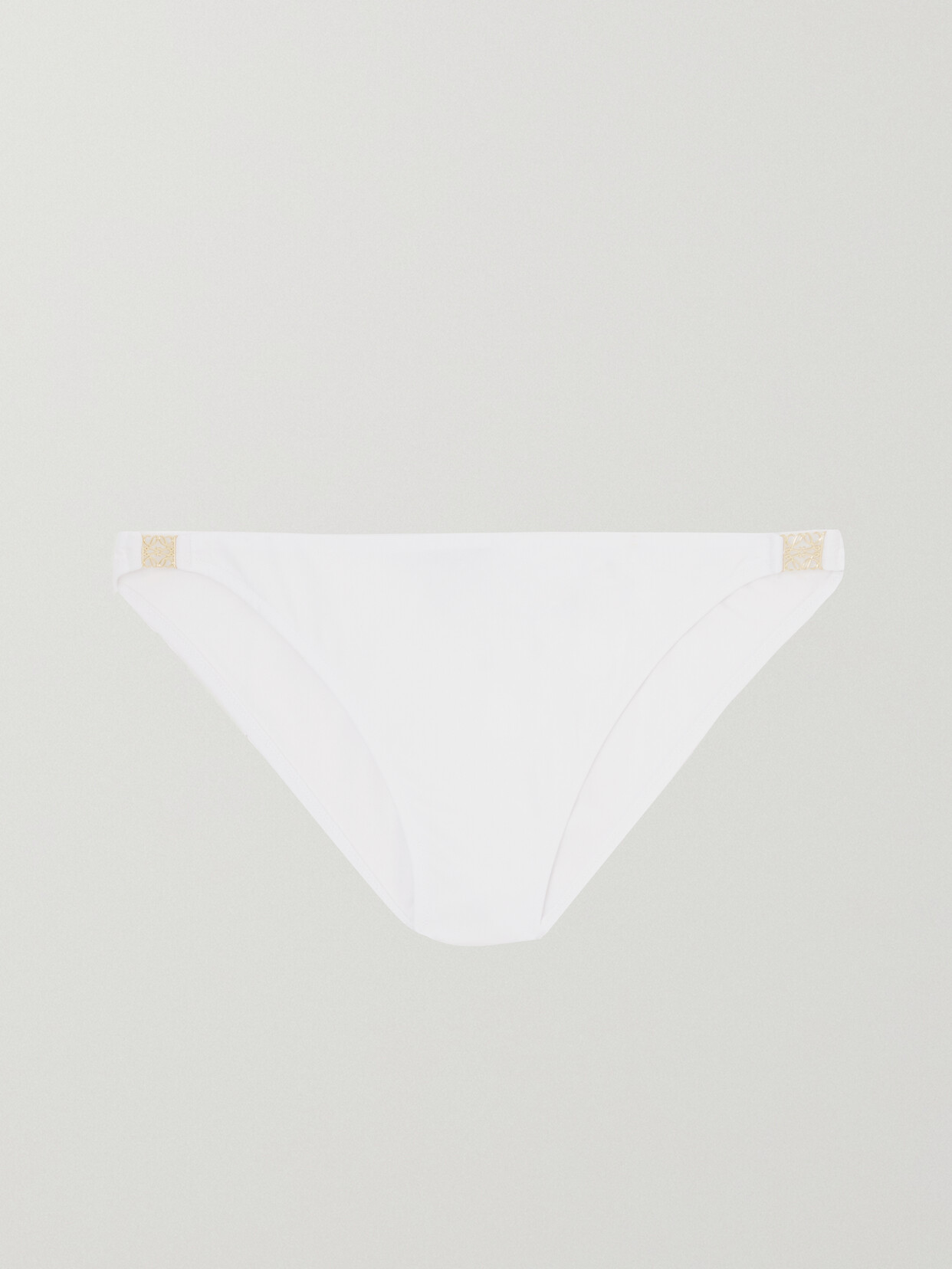 Shop Loewe + Paula's Ibiza Embellished Bikini Briefs In White