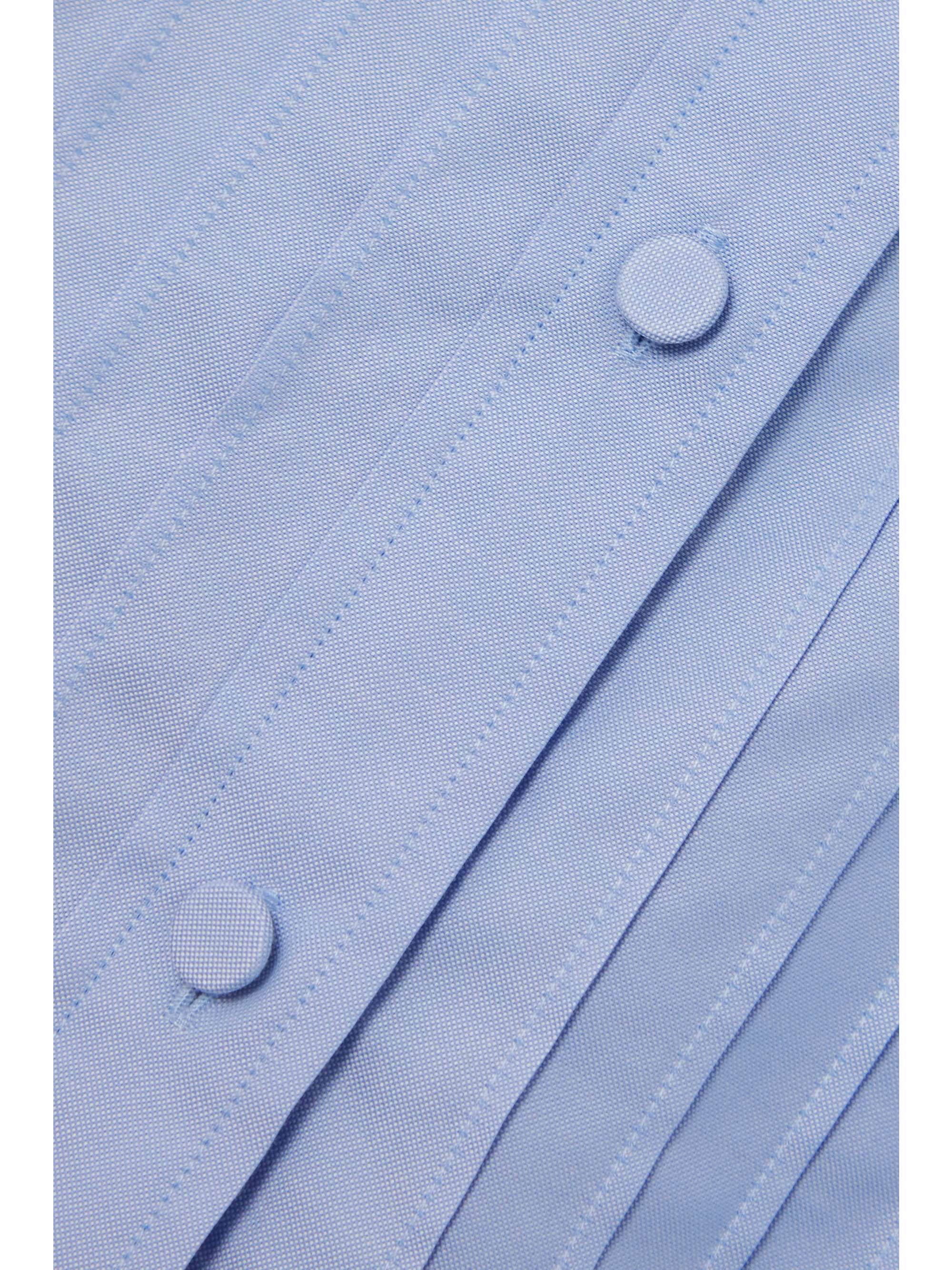 GUCCI Bow-detailed pintucked cotton Oxford shirt
