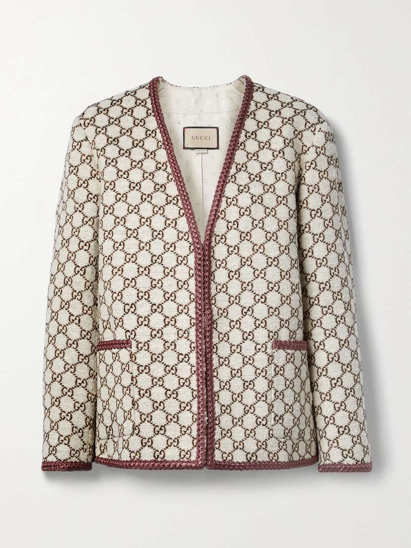 Gucci Metallic Cotton-blend Tweed Jacket