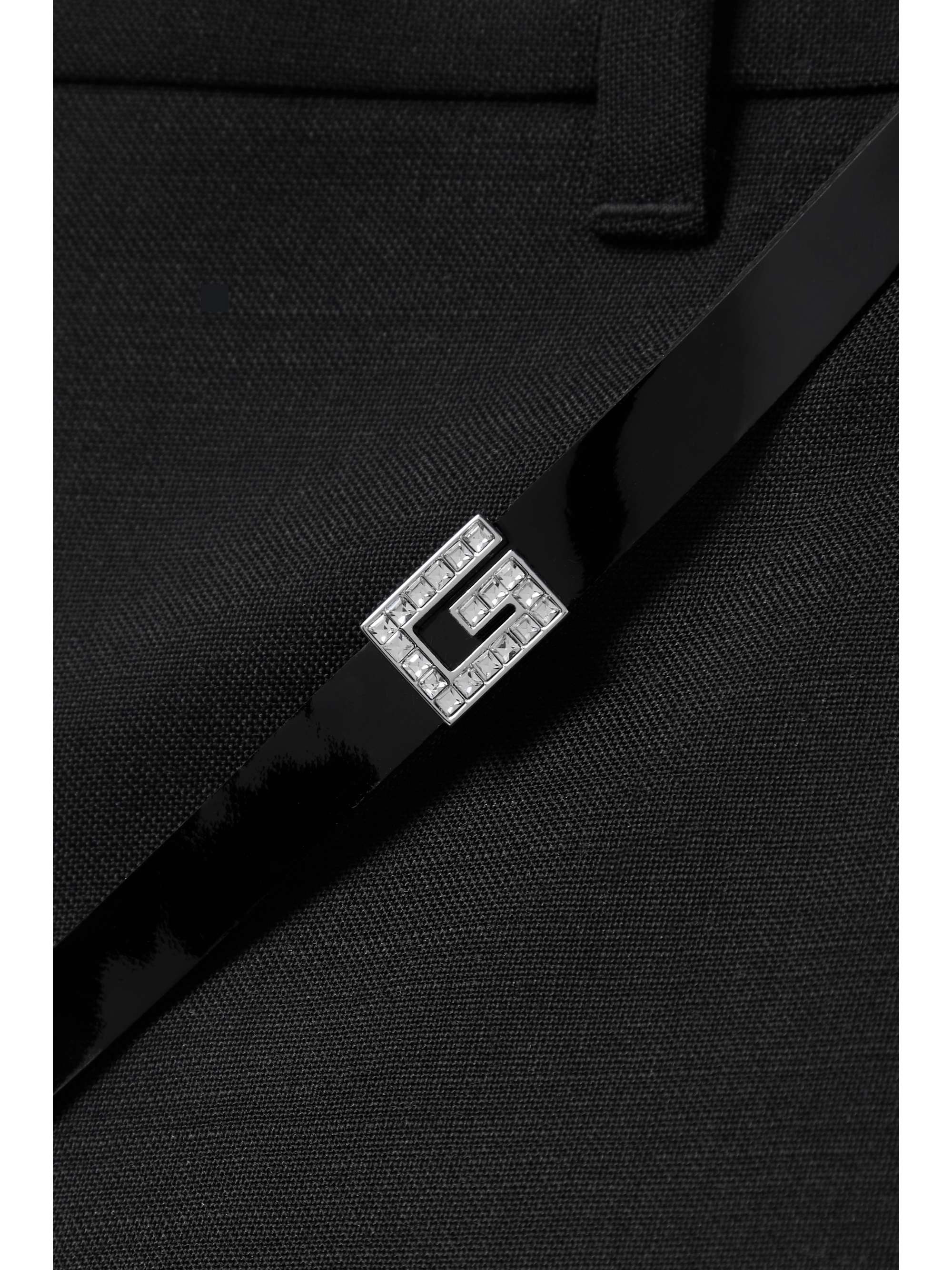 GUCCI Crystal-embellished mohair and wool-blend straight-leg pants