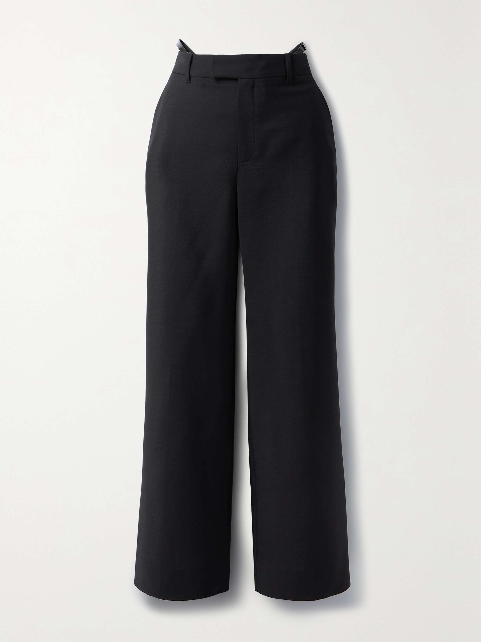 GUCCI Crystal-embellished mohair and wool-blend straight-leg pants