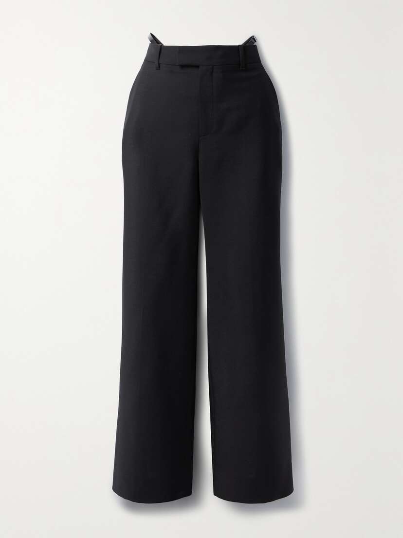 Gucci Crystal-embellished Mohair And Wool-blend Straight-leg Pants