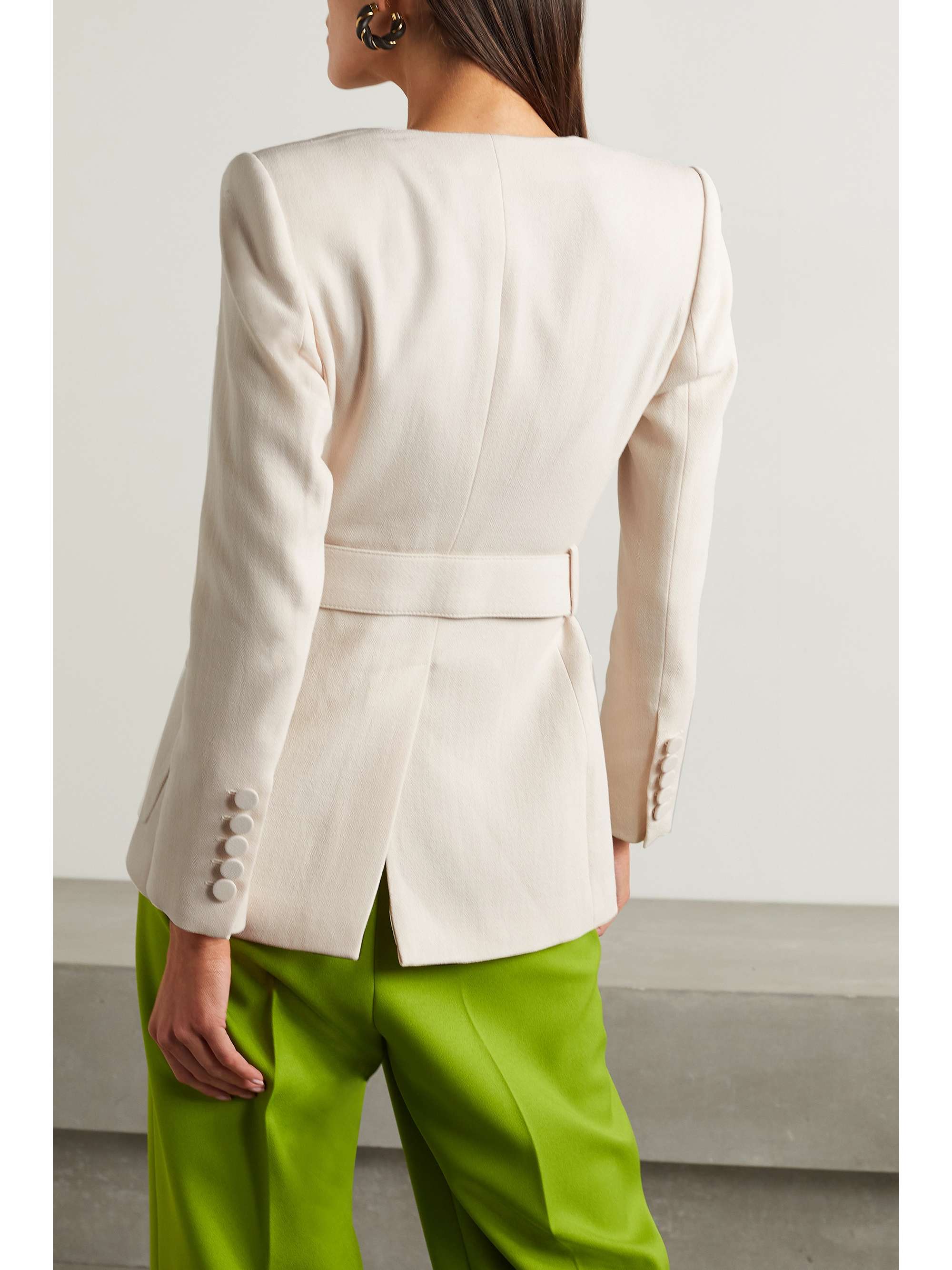 GUCCI Belted wool-crepe jacket
