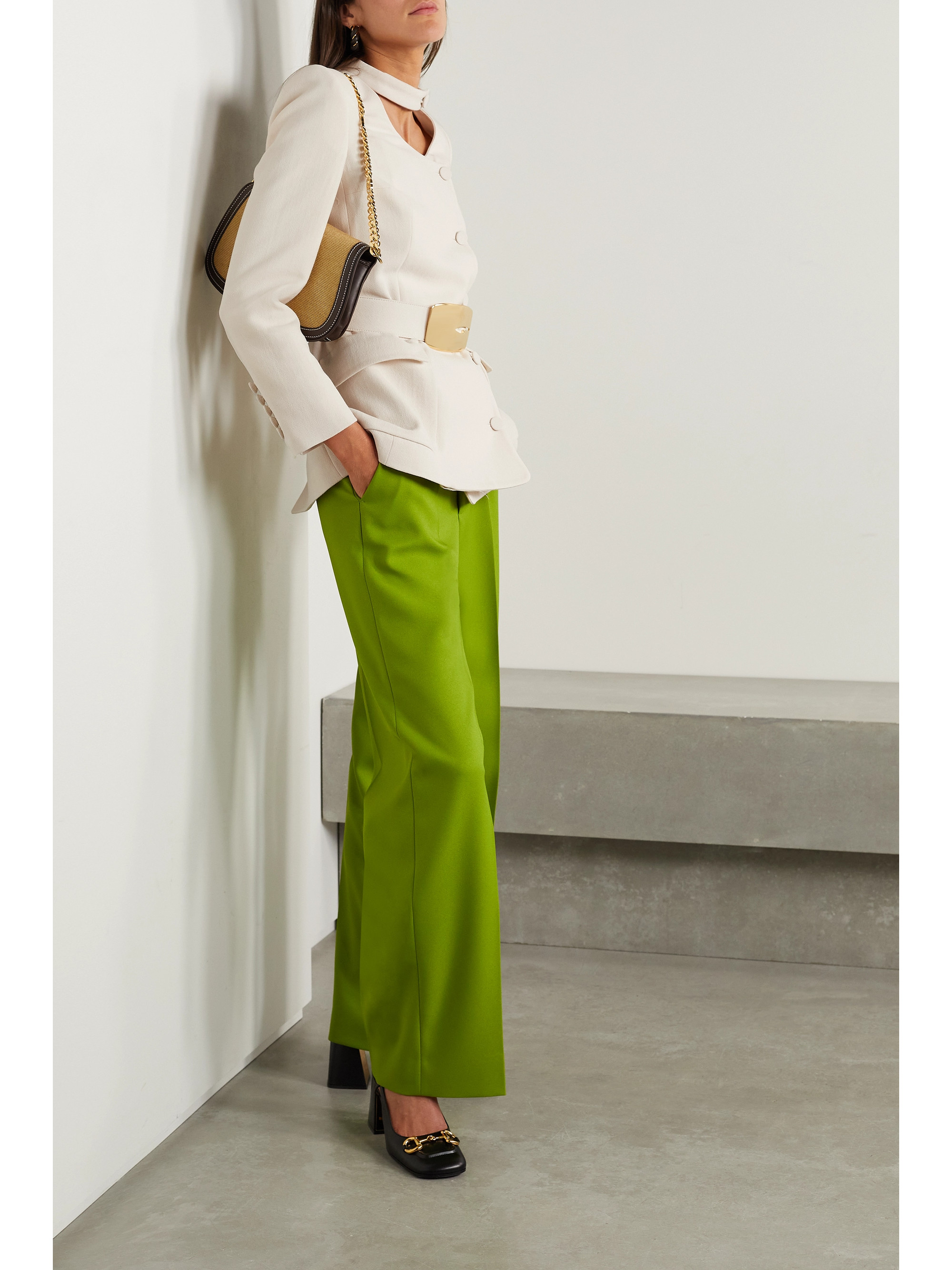 Gucci - Belted wool-crepe jacket | Plush