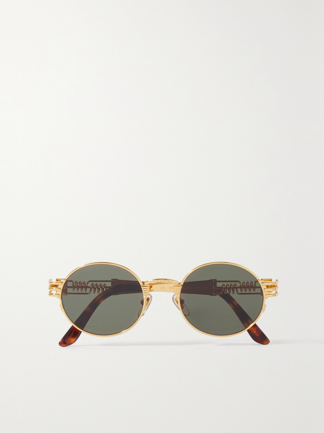 JEAN PAUL GAULTIER ROUND-FRAME GOLD-TONE SUNGLASSES