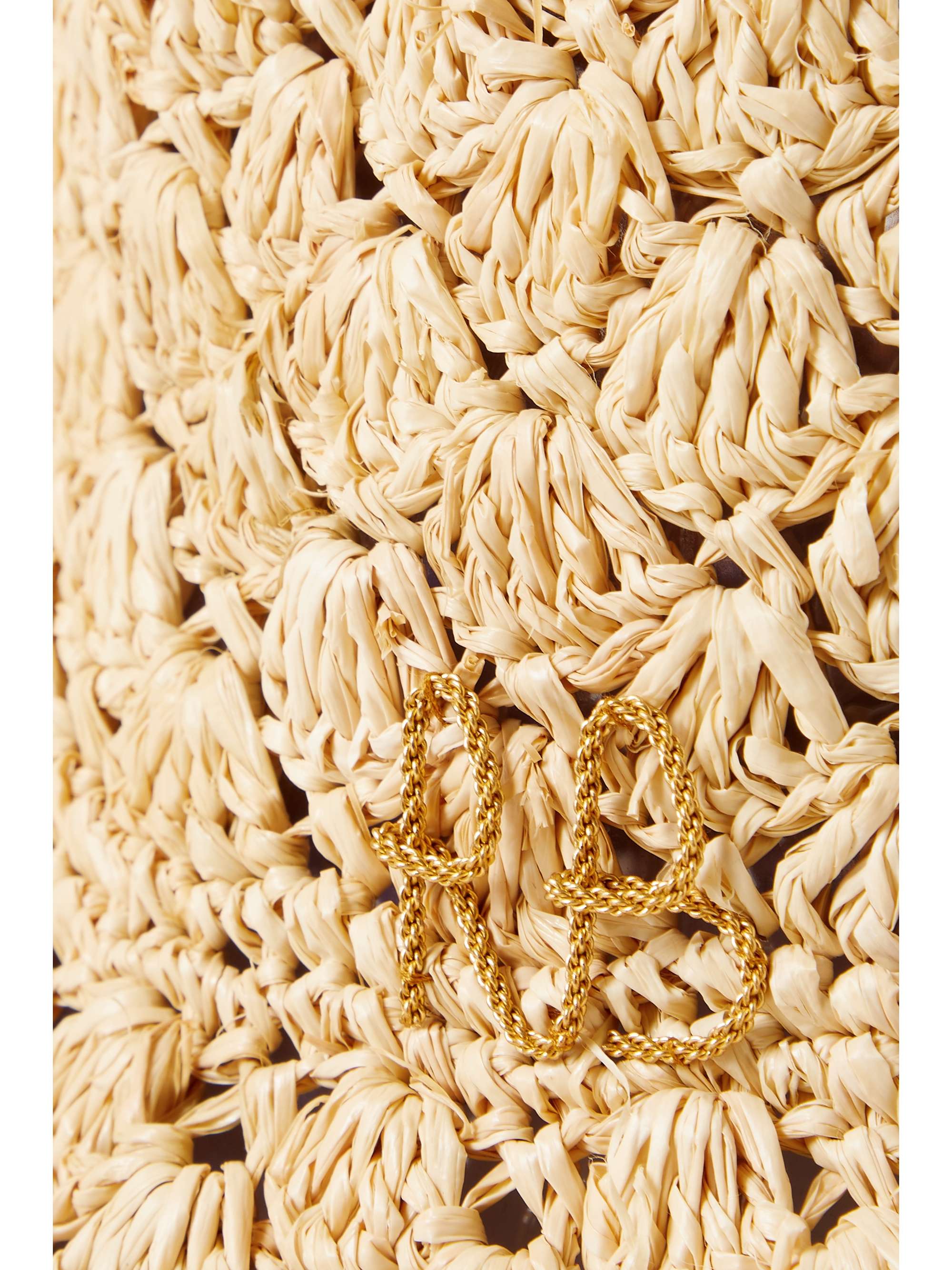 RUSLAN BAGINSKIY Embellished crocheted straw bucket hat