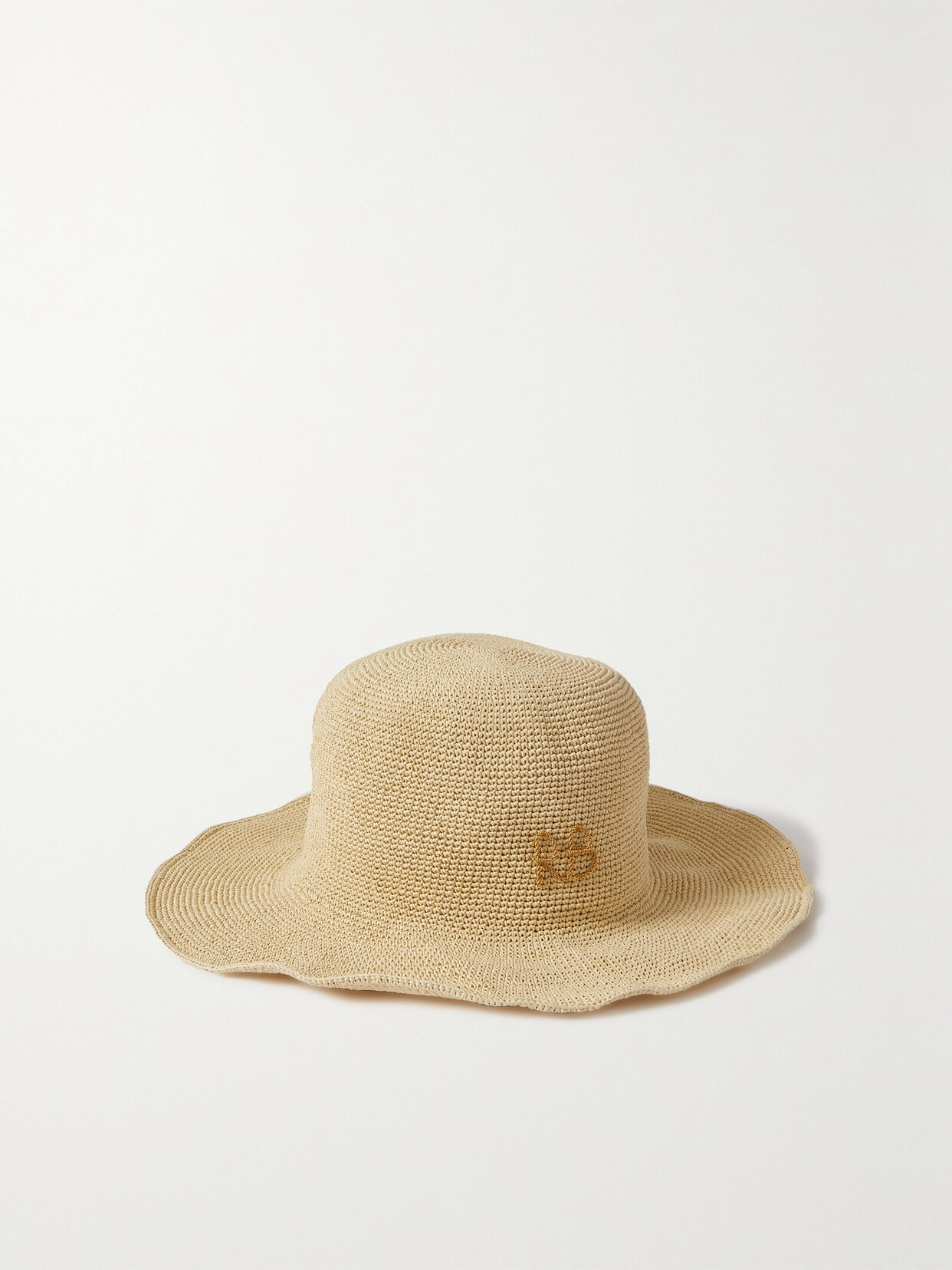 Ruslan Baginskiy - Embroidered Straw Hat - Neutrals