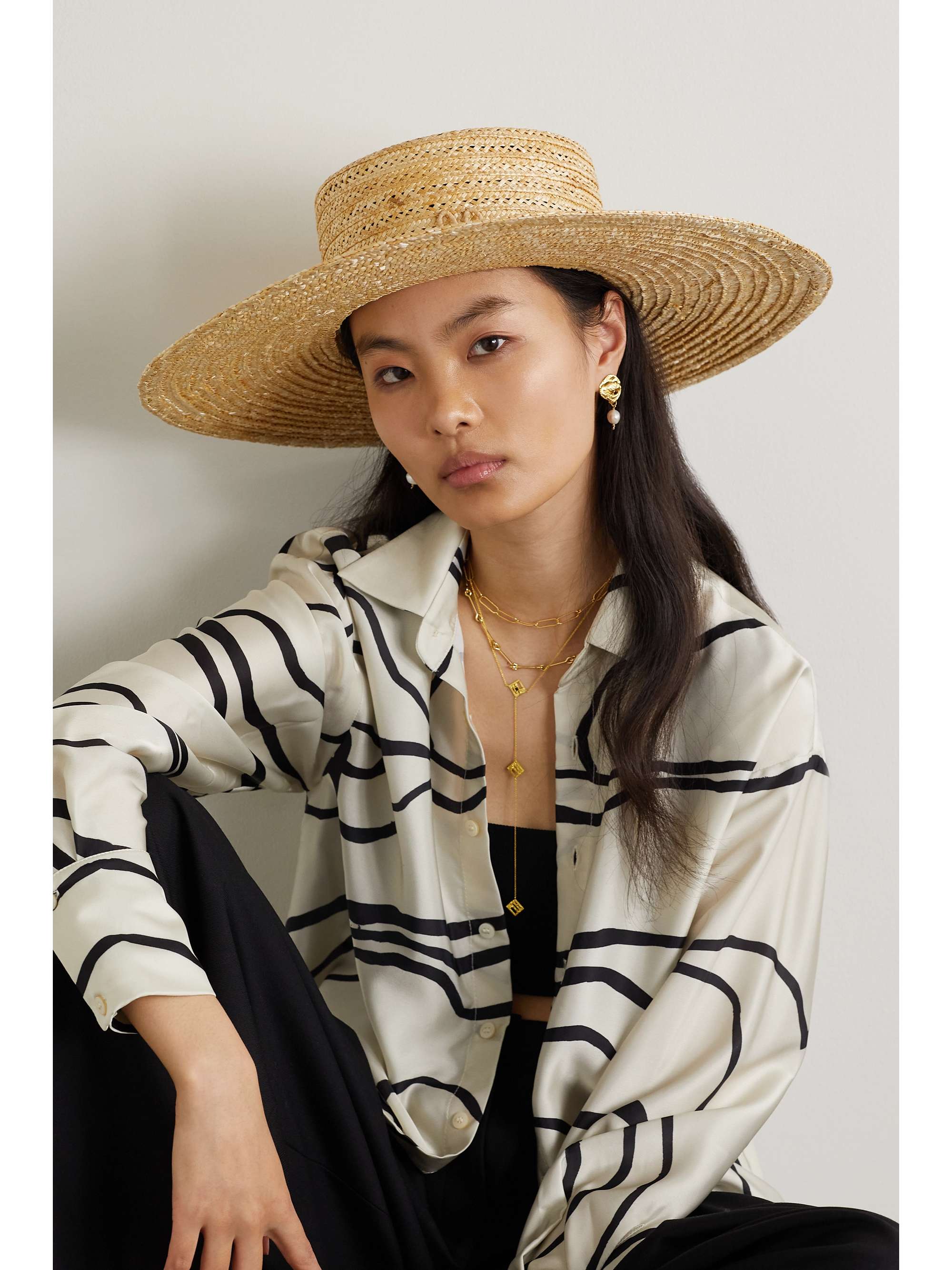 RUSLAN BAGINSKIY Straw boater hat