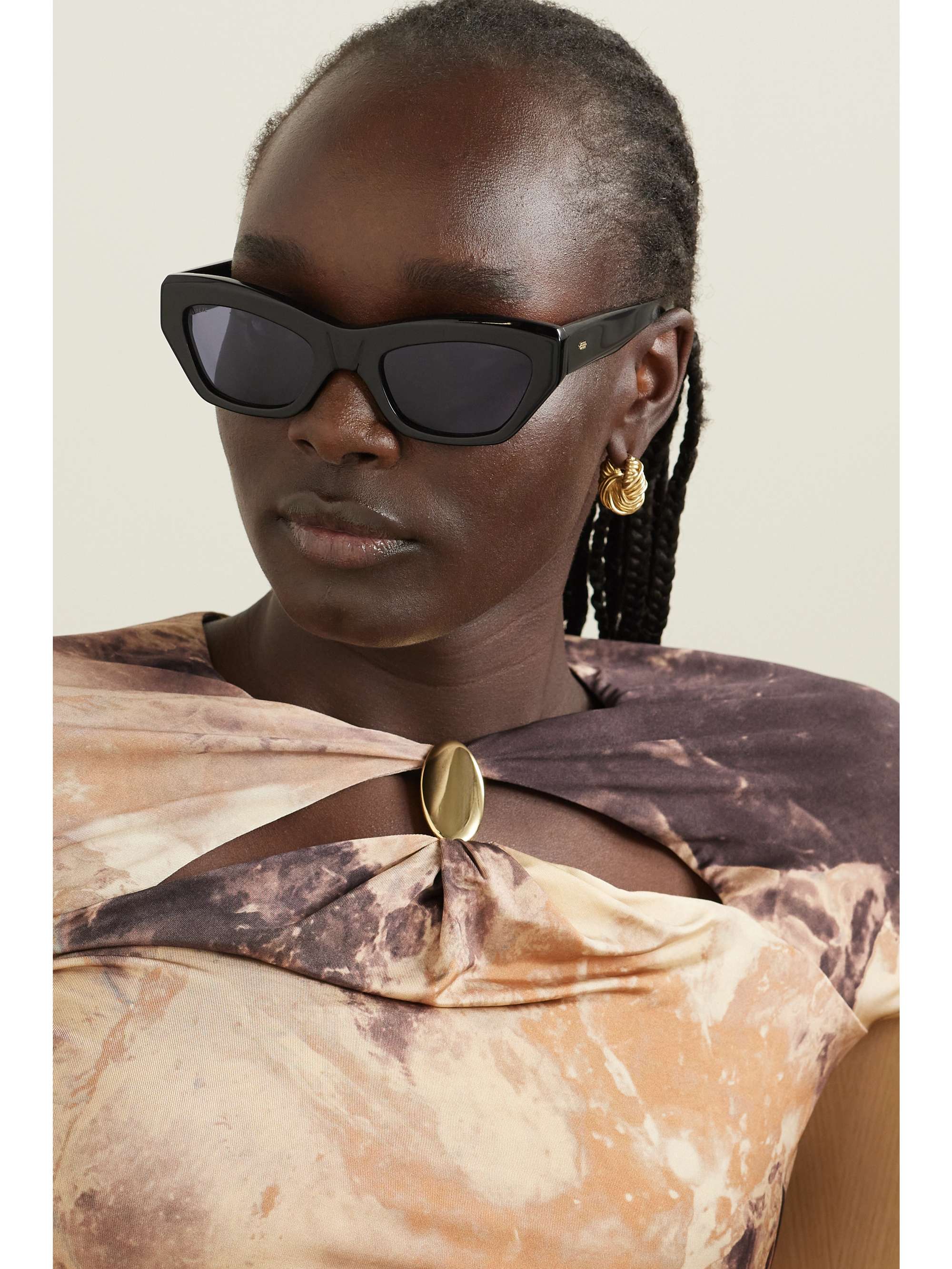 KIMEZE Shallow Sun cat-eye acetate sunglasses