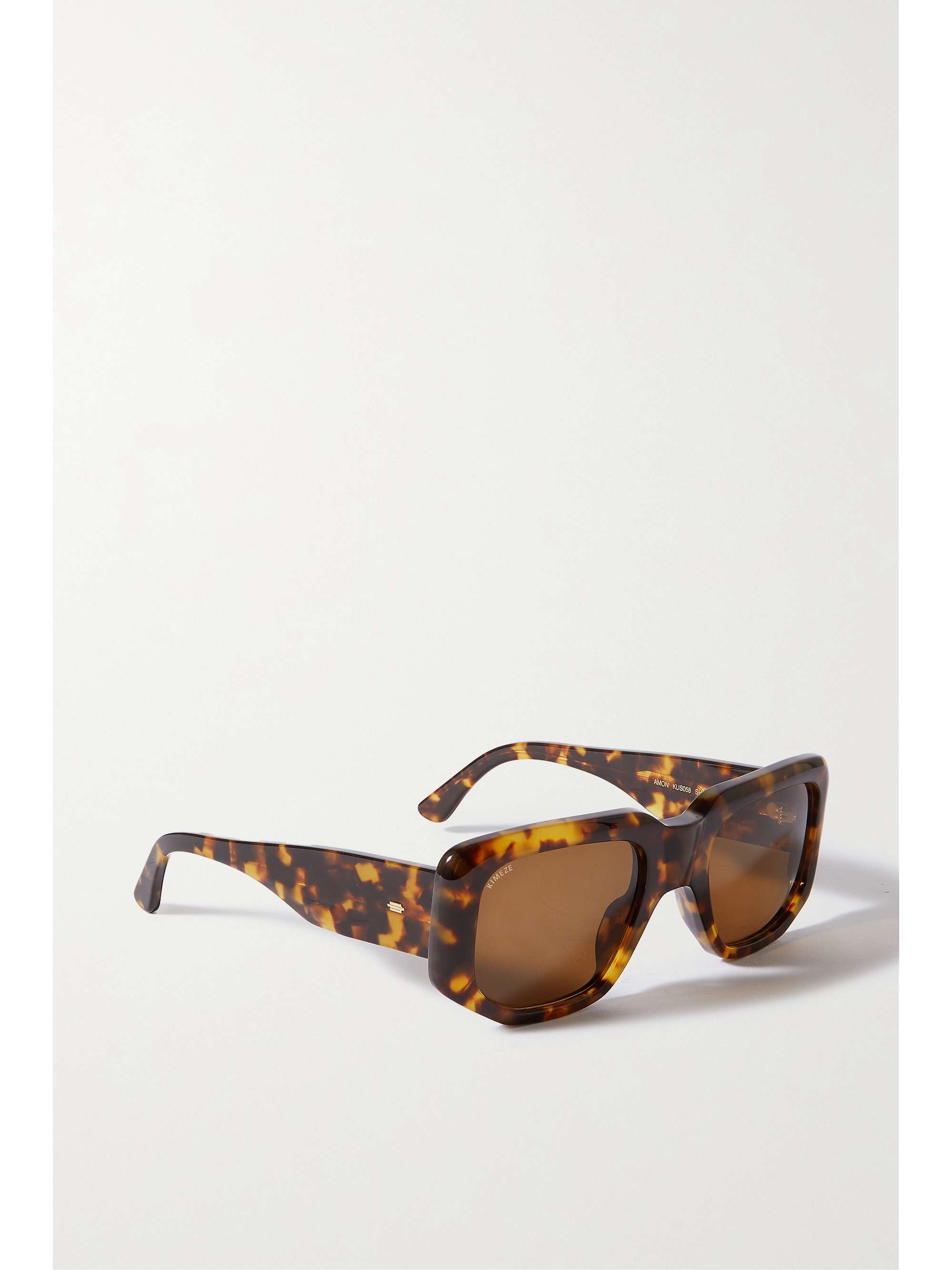 KIMEZE Oversized square-frame tortoiseshell acetate sunglasses
