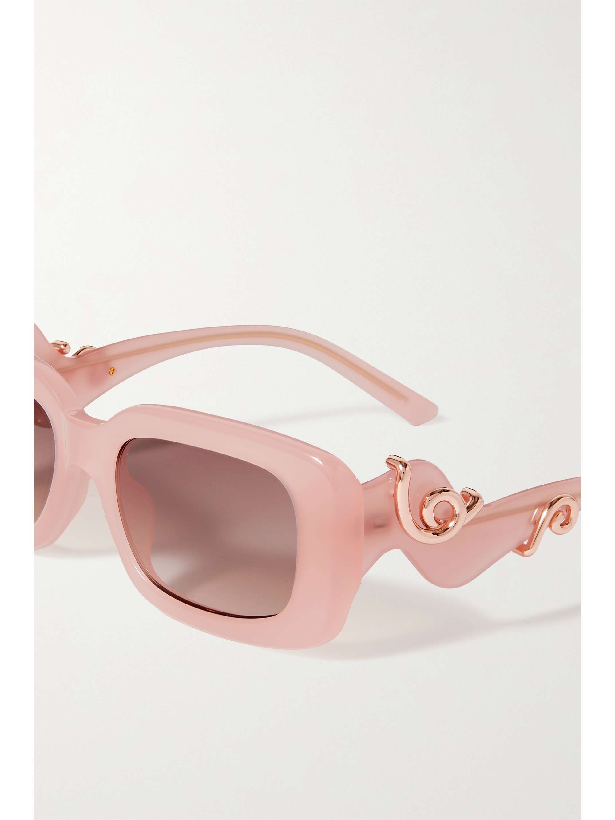 LINDA FARROW EYEWEAR Rectangular-frame acetate sunglasses