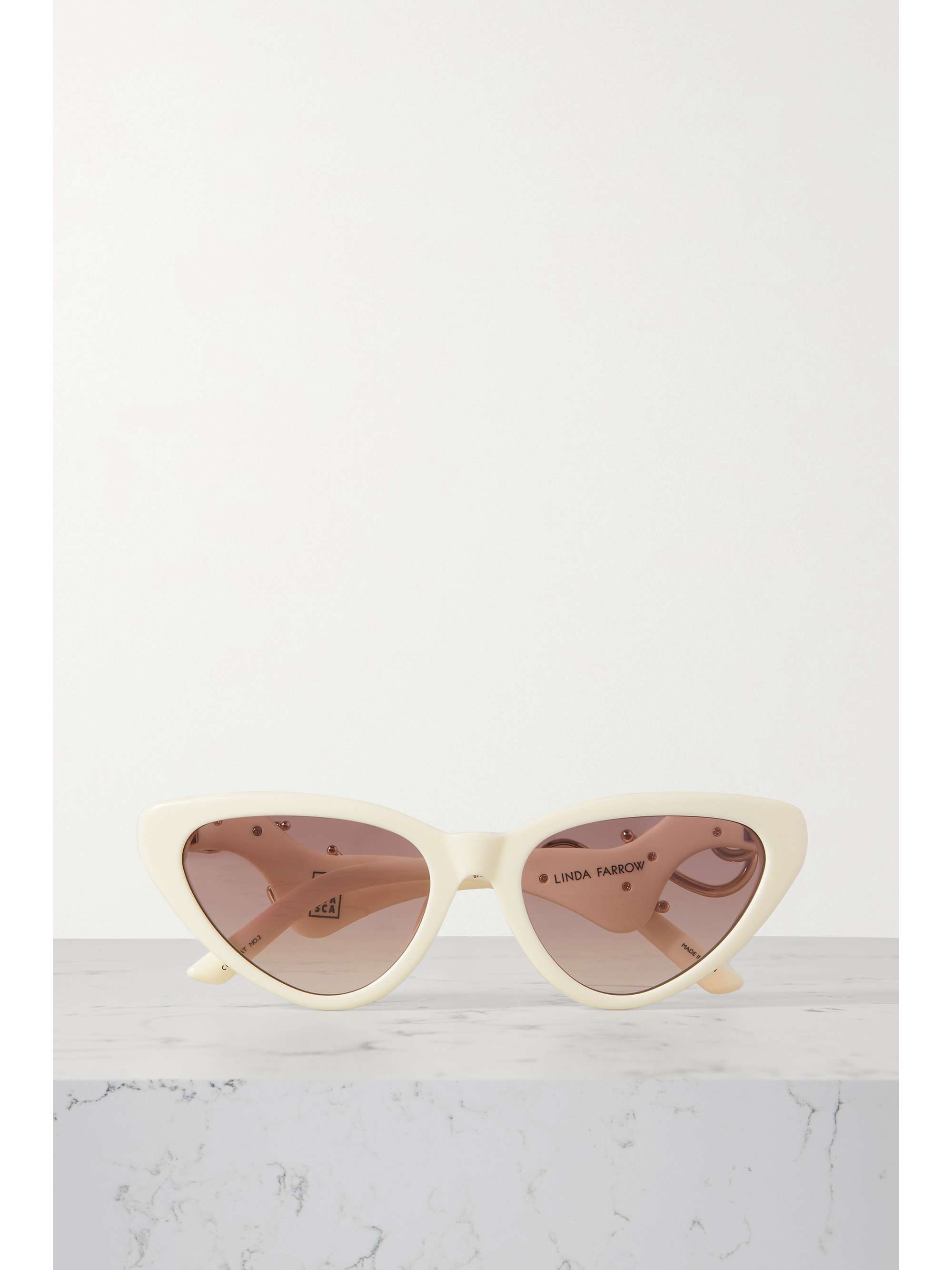 LINDA FARROW EYEWEAR Cat-eye acetate sunglasses