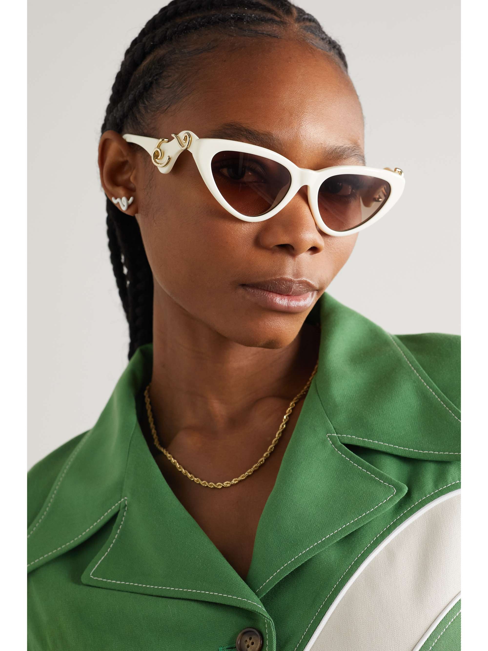 LINDA FARROW EYEWEAR Cat-eye acetate sunglasses