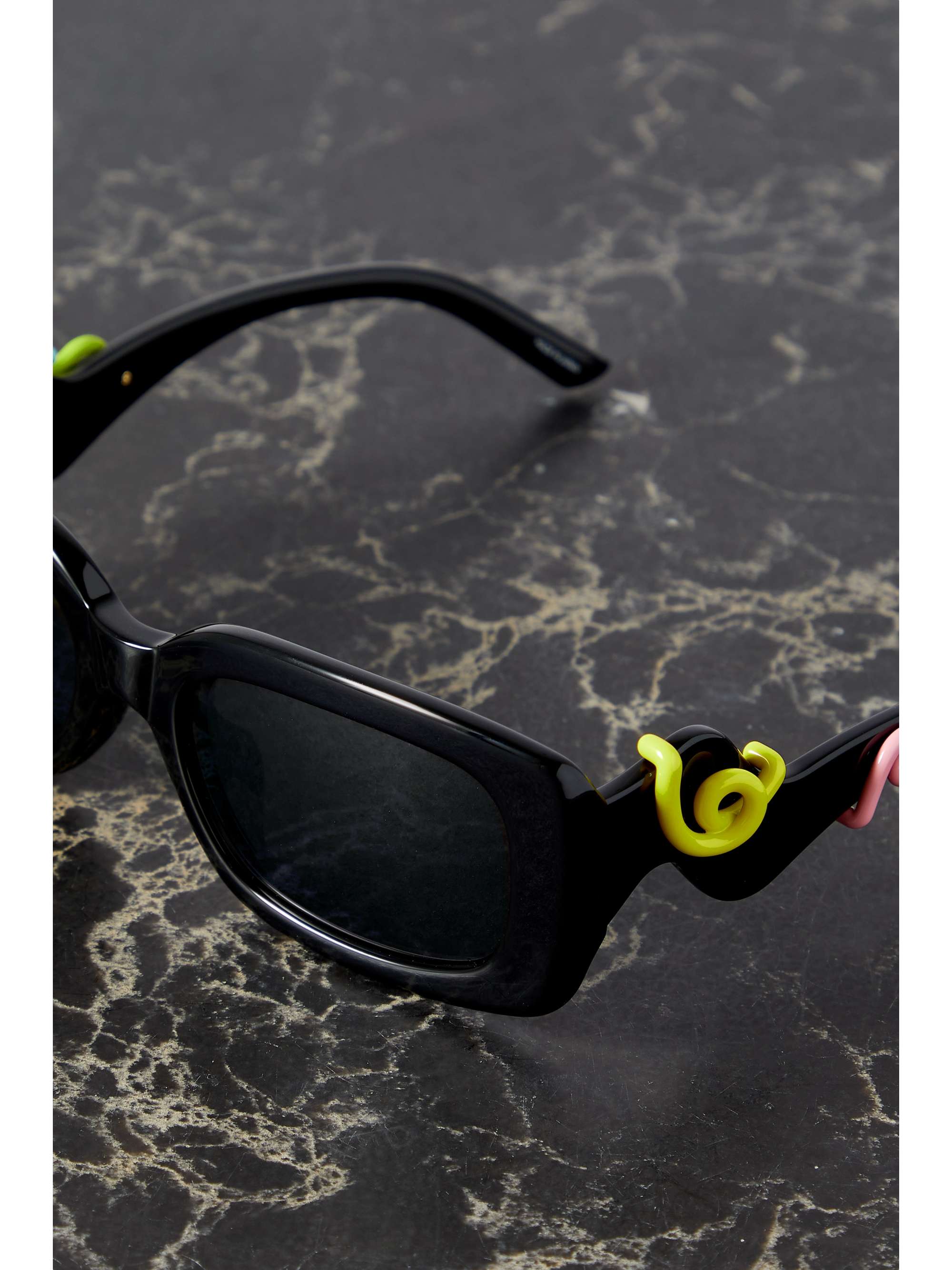 LINDA FARROW EYEWEAR Rectangular-frame acetate sunglasses