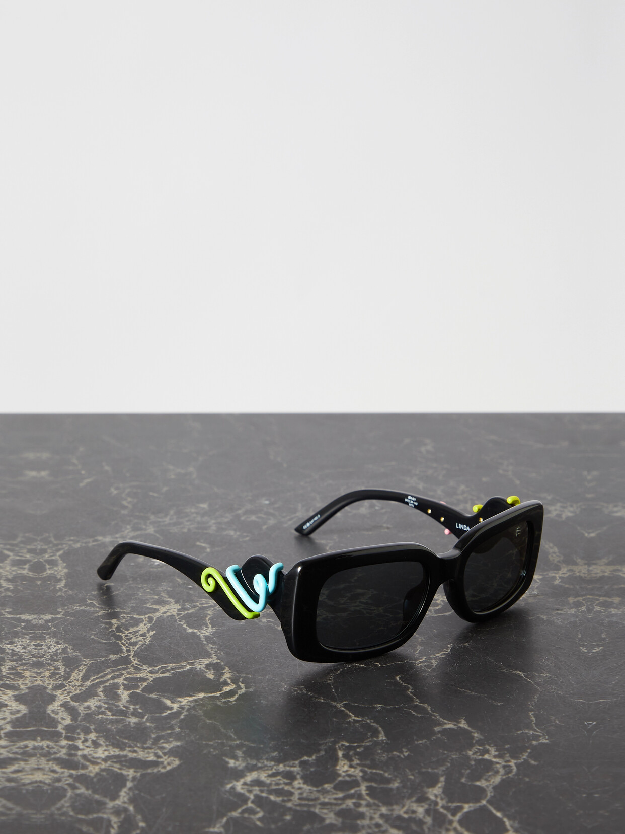 Linda Farrow + Bea Bongiasca Rectangular-frame Acetate Sunglasses