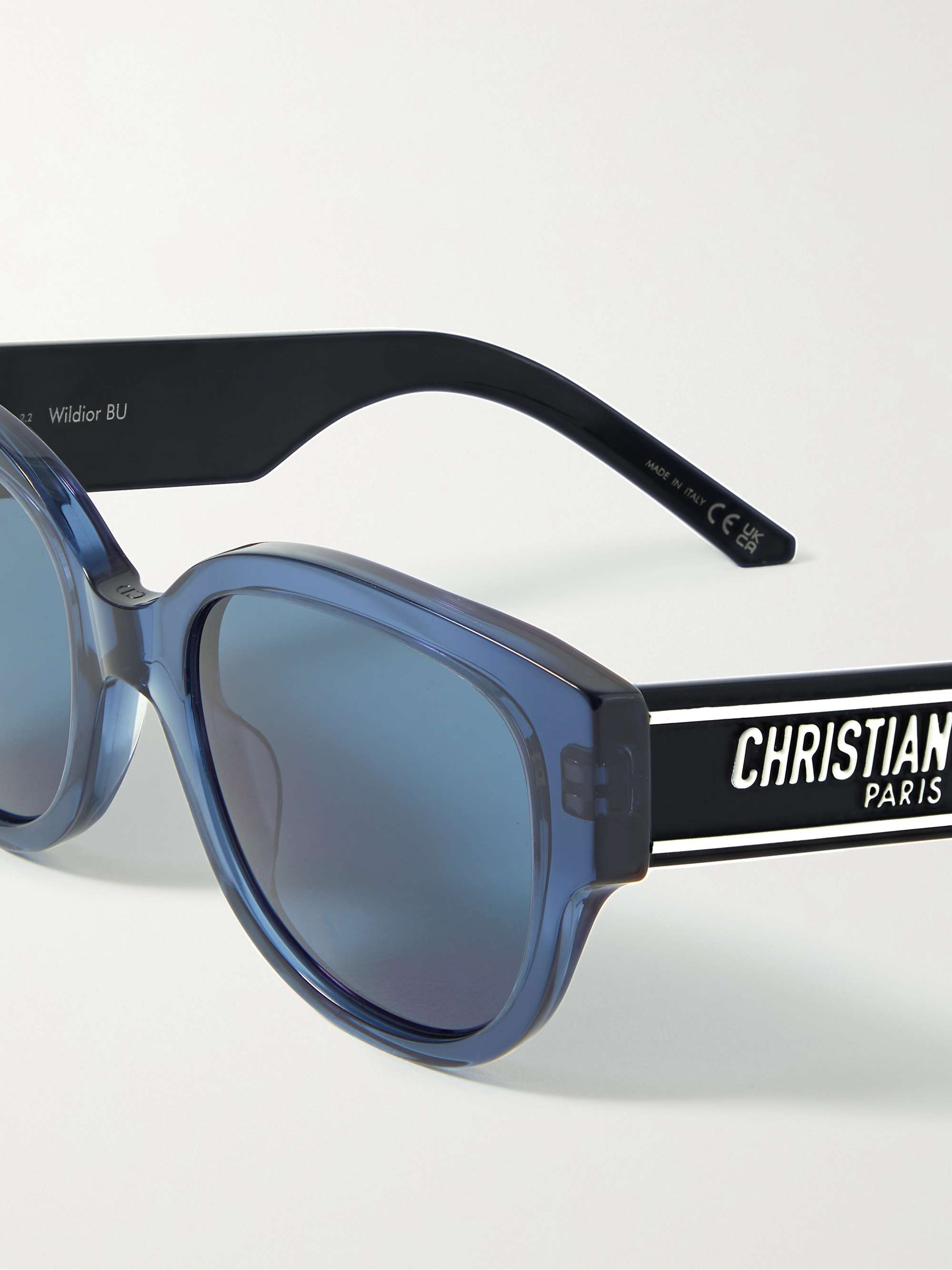 DIOR EYEWEAR Wildior BU round-frame embossed acetate sunglasses