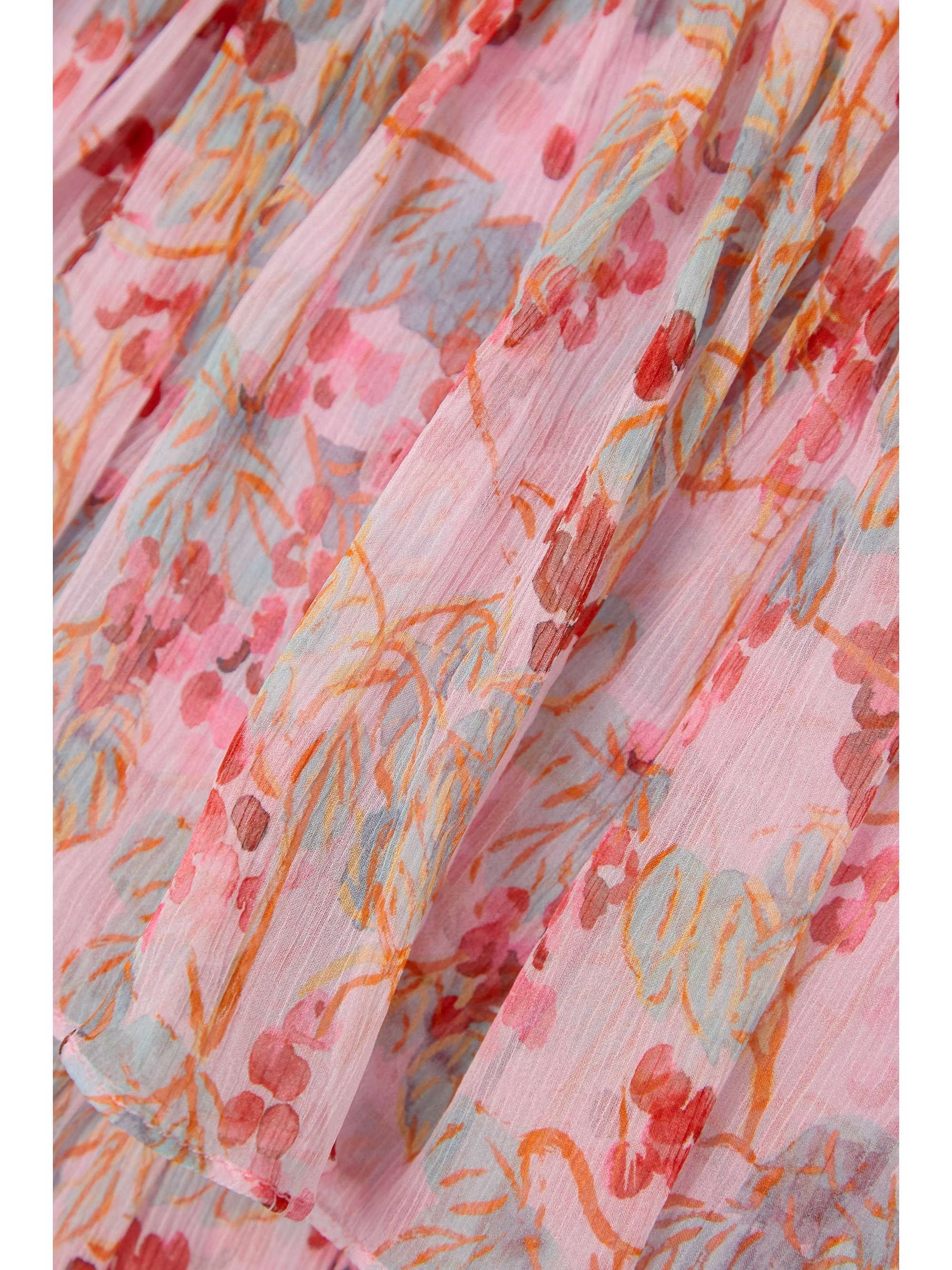 SALONI Ava tiered floral-print silk-crepon mini dress