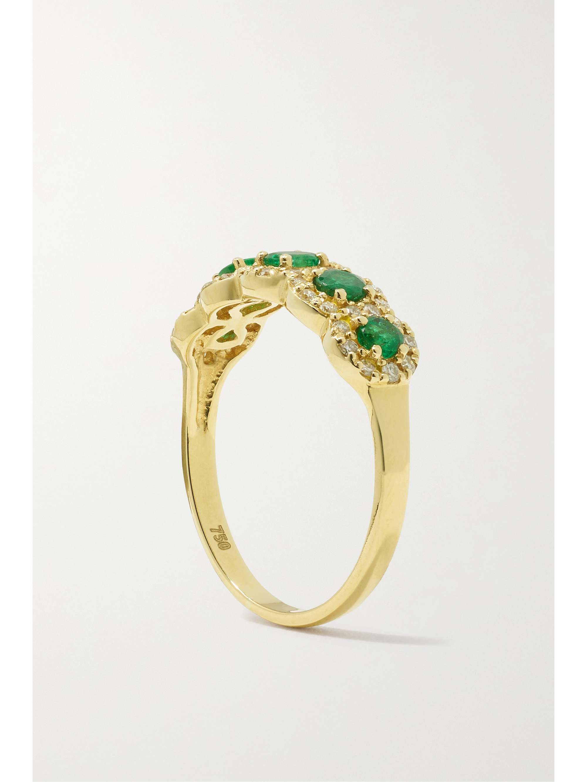 AMRAPALI LONDON 18K 黄金、祖母绿、钻石戒指
