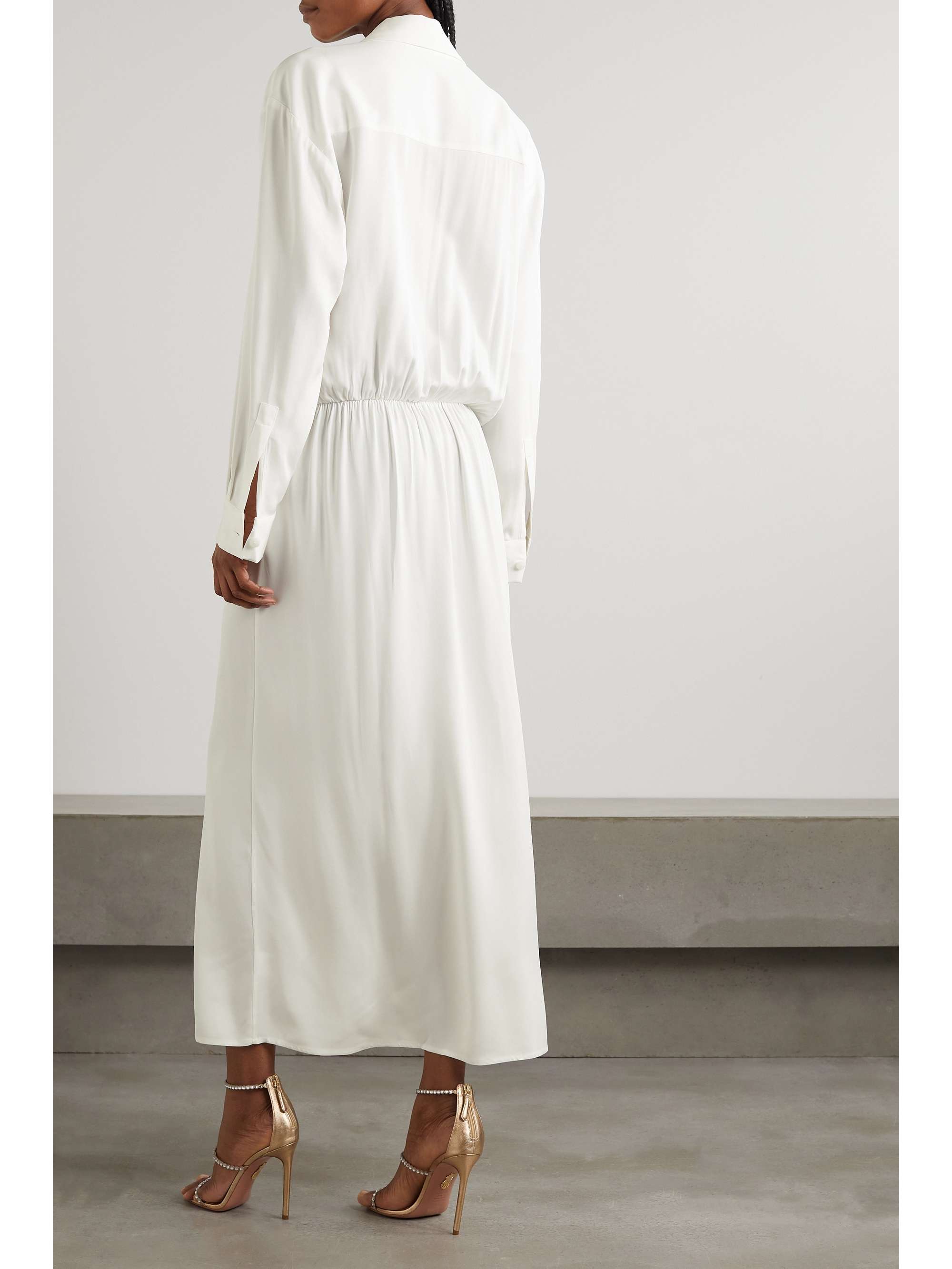 CHRISTOPHER ESBER Twist-front wrap-effect stretch-faille maxi shirt dress