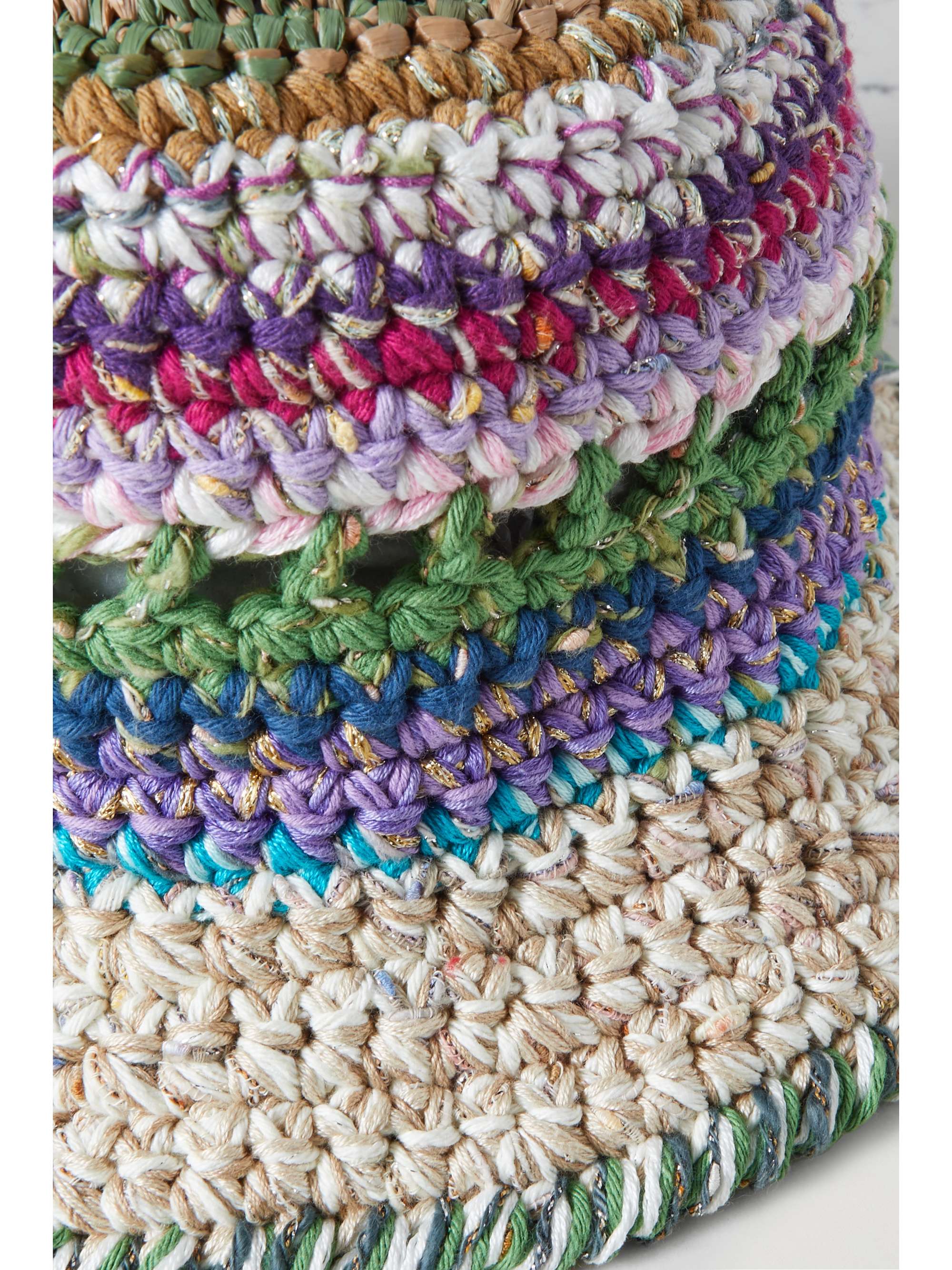 ULTRAVIOLHAT Crocheted cotton-blend bucket hat