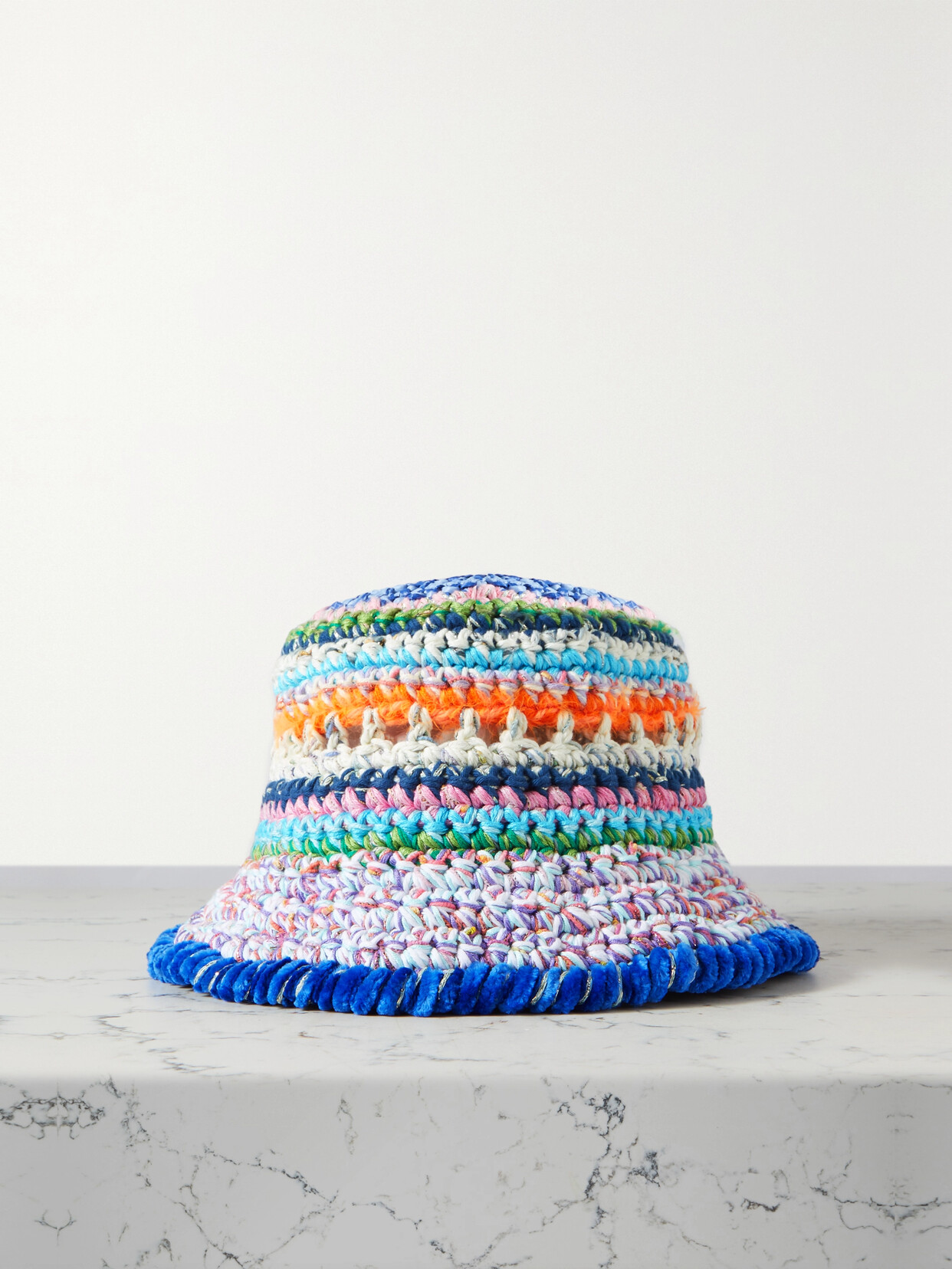 ULTRAVIOLHAT + Net Sustain Amanda Crocheted Organic Cotton-blend Bucket Hat
