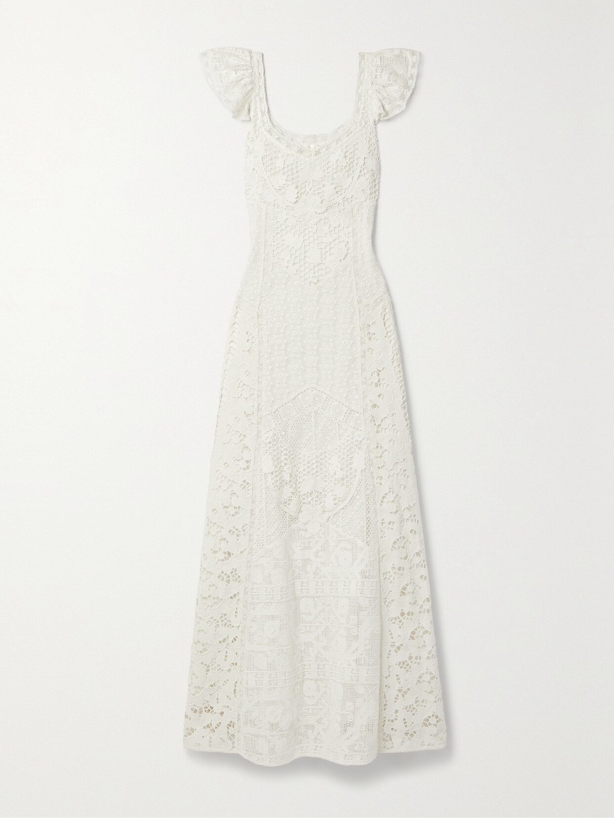 LoveShackFancy Ilaria Crocheted Cotton-lace Maxi Dress