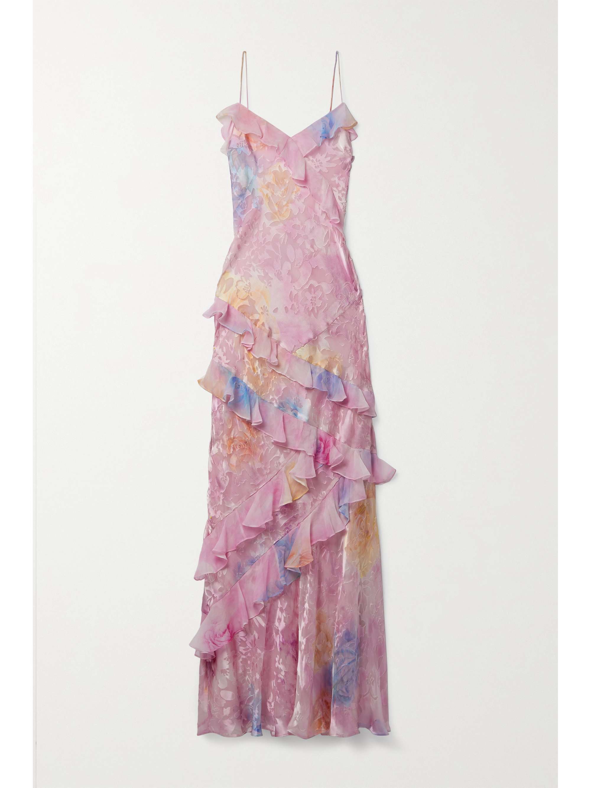 LOVESHACKFANCY Rialto crepon-trimmed printed devoré maxi dress | NET-A ...