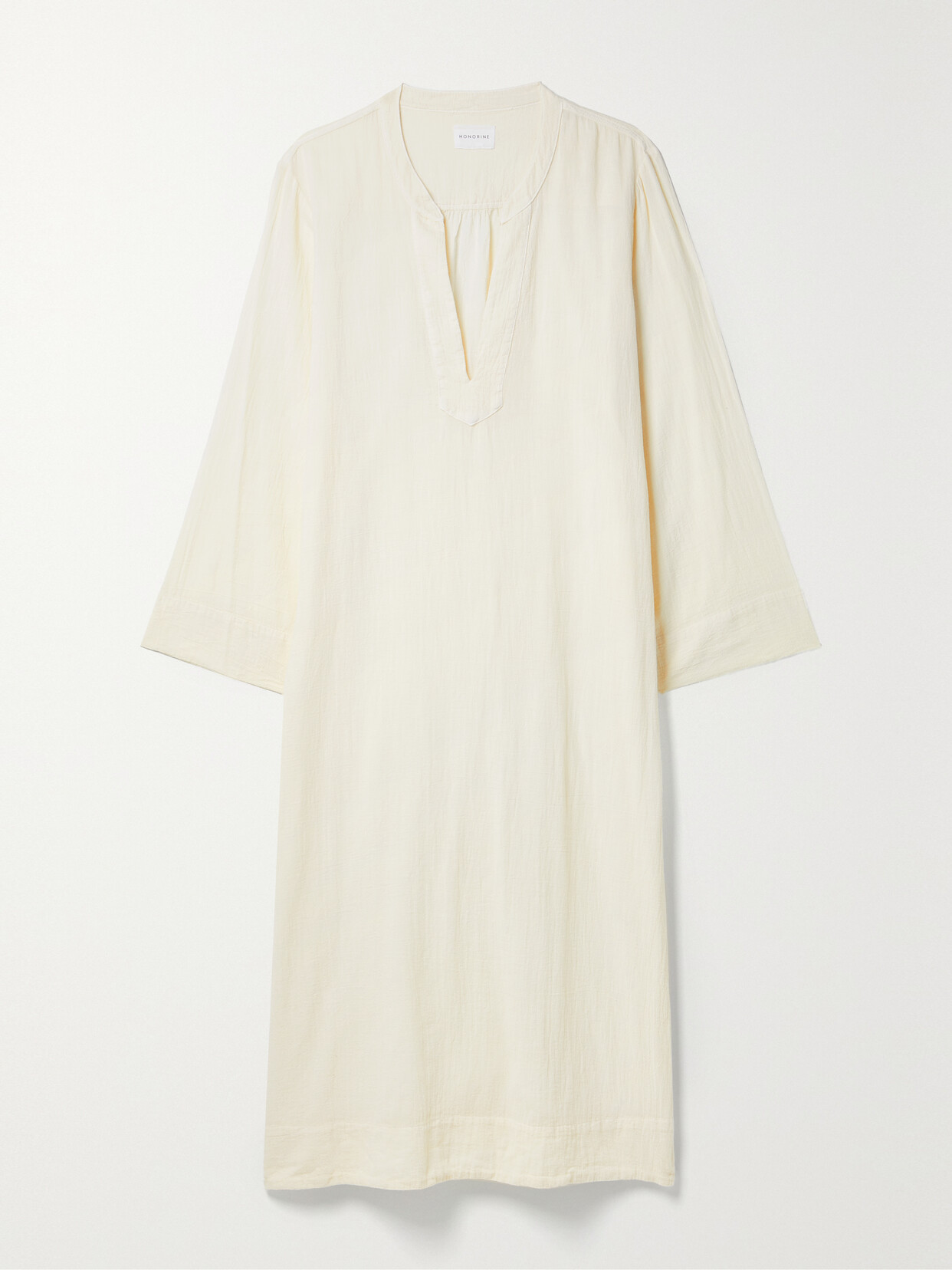 Honorine Saylor Crinkled Cotton-gauze Midi Dress - Cream