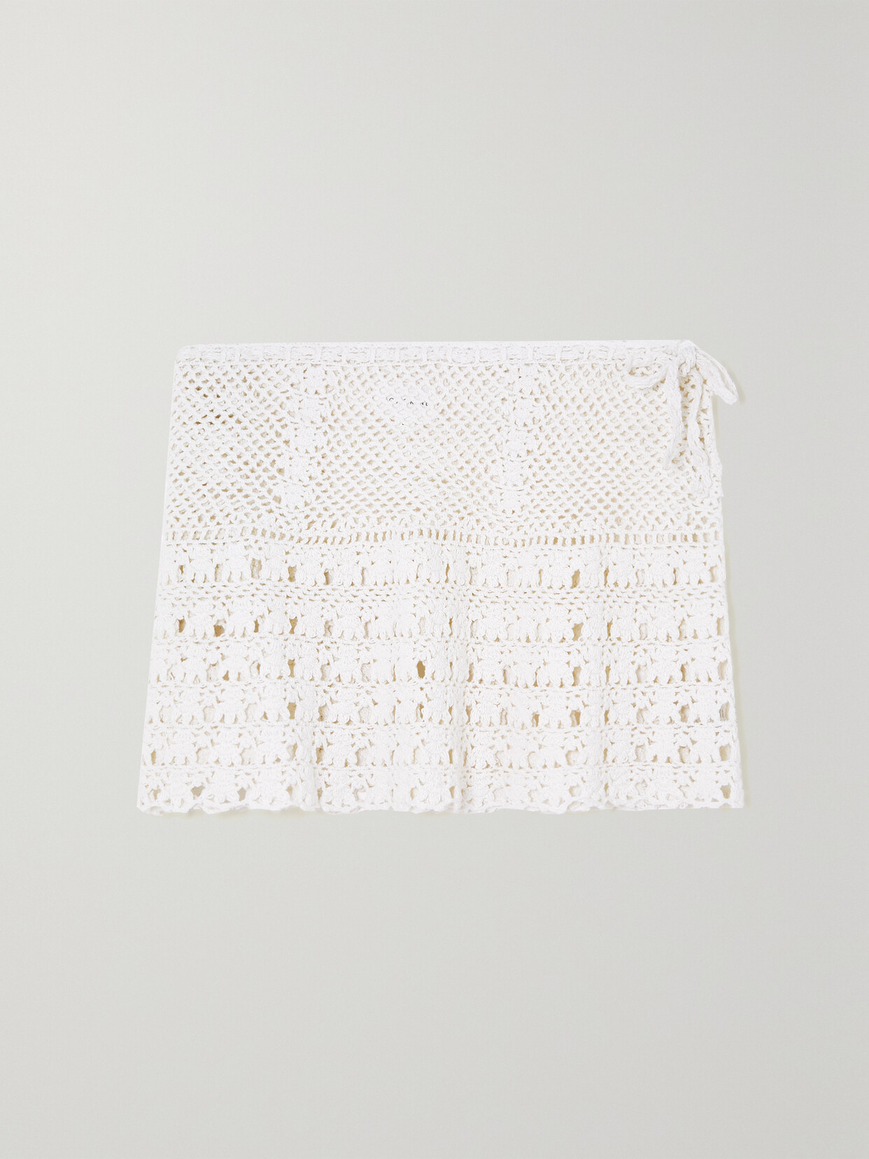 Honorine - Bardot Crocheted Cotton Mini Skirt - White