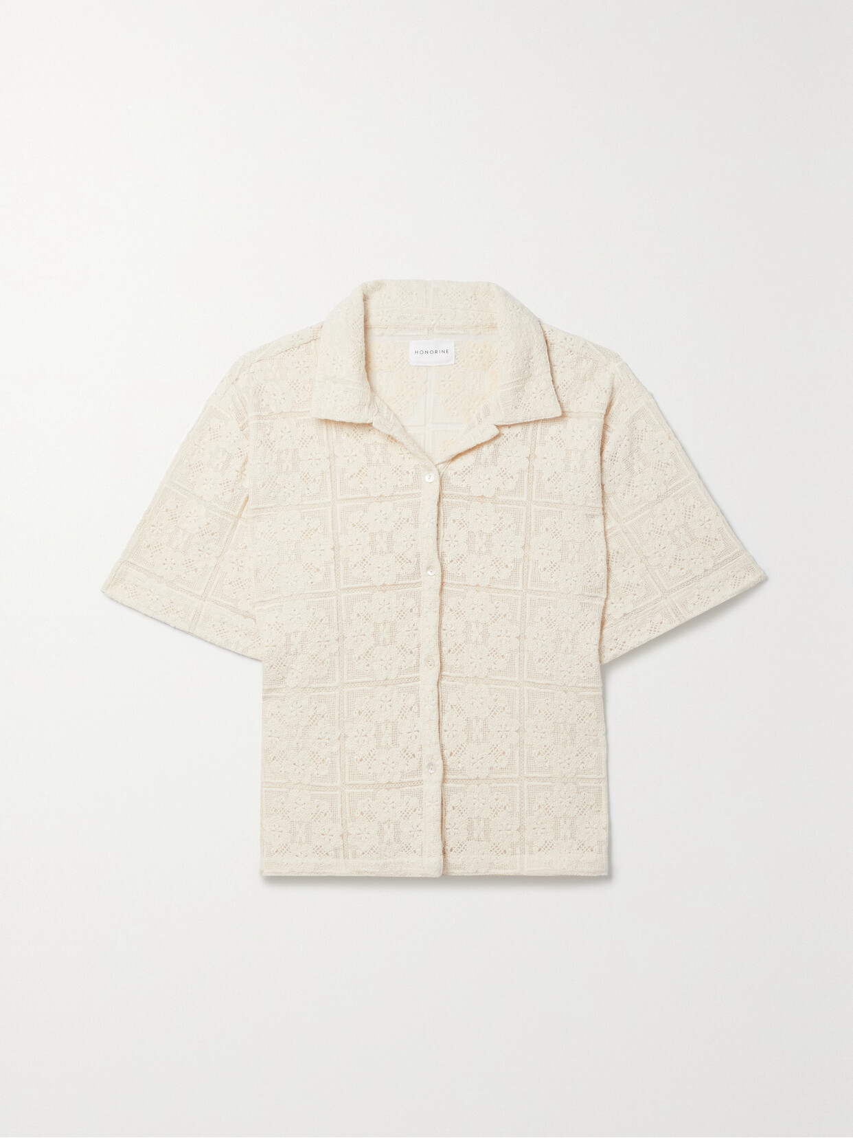 Honorine - Nico Cotton-lace Shirt - Cream