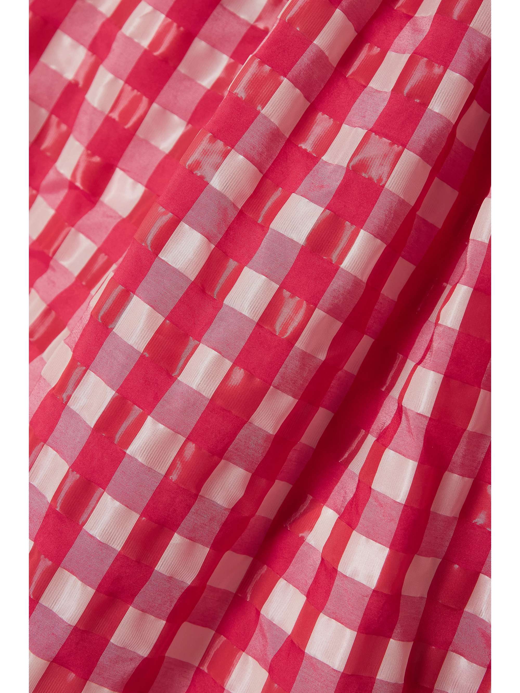 ALAÏA Archetypes off-the-shoulder gingham seersucker mini dress
