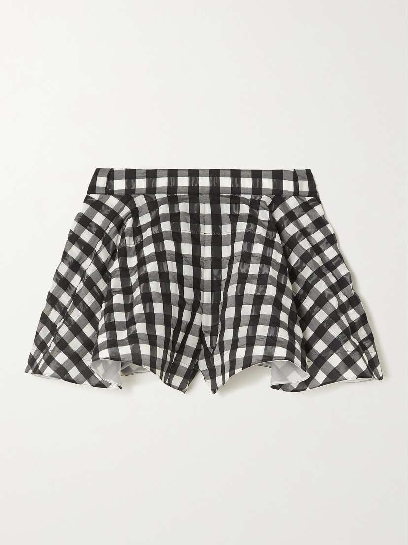 Alaïa Archetypes Gingham Seersucker Mini Skirt