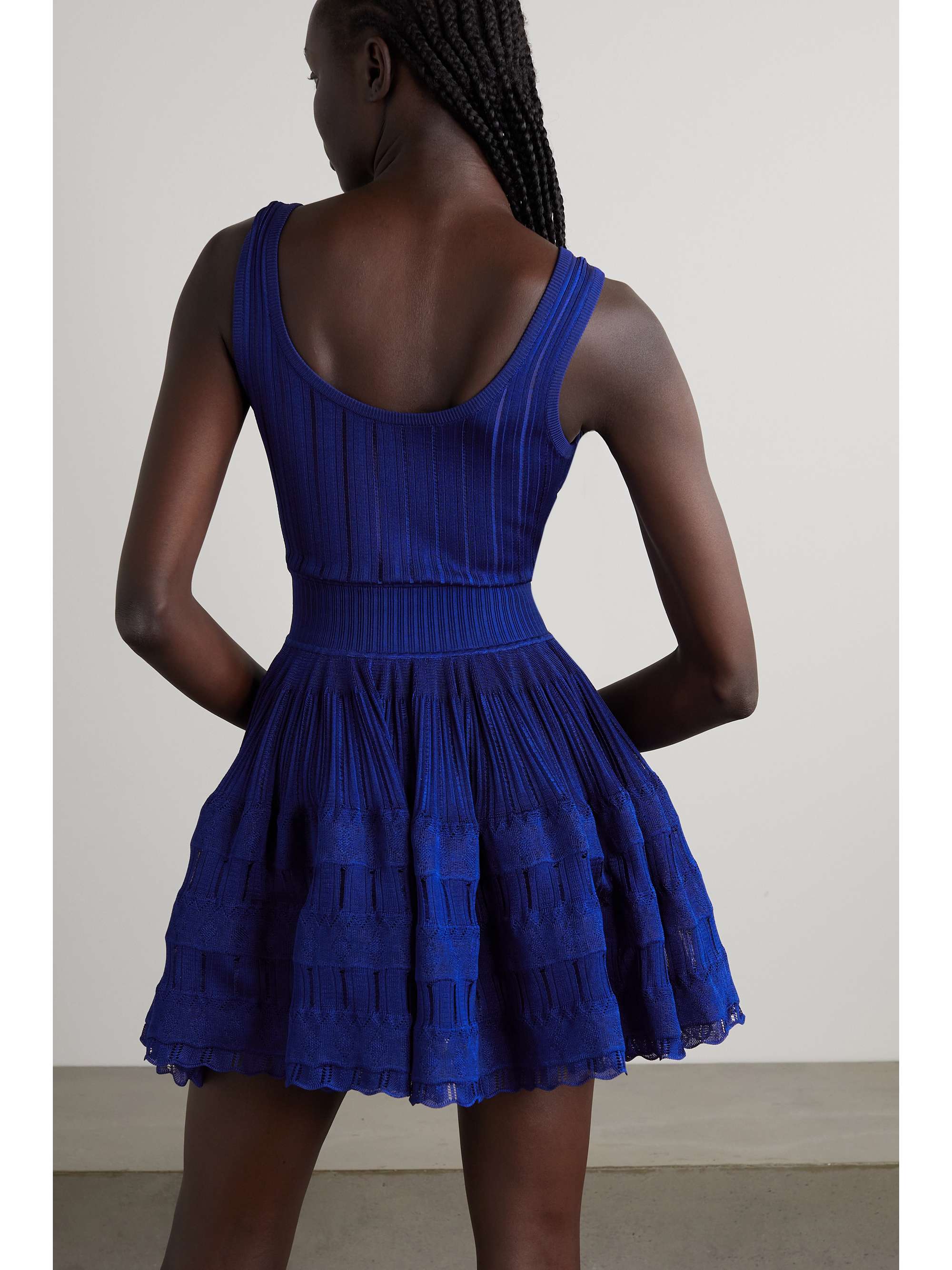 ALAÏA Archetypes ribbed pointelle-knit mini dress