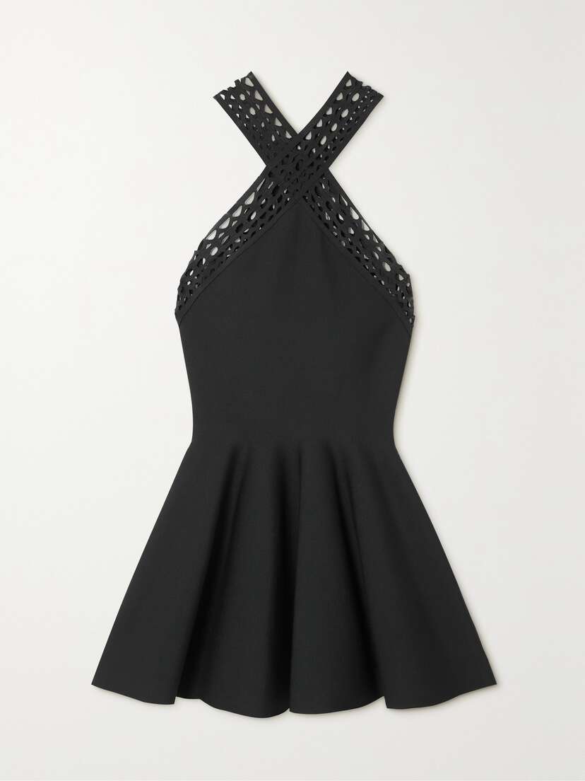 Alaïa Archetypes Laser-cut Crepe Mini Dress
