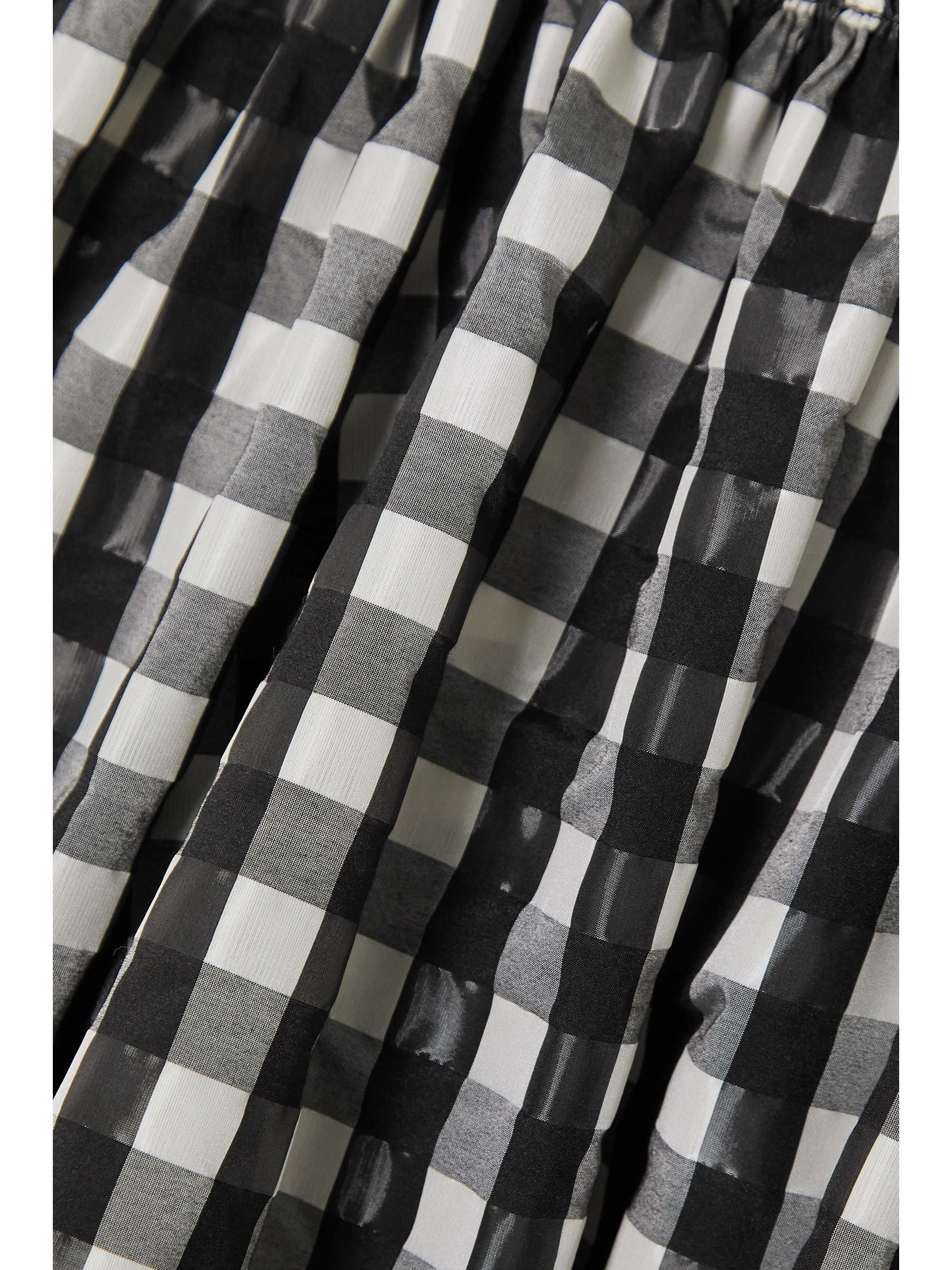 ALAÏA Archetypes off-the-shoulder gingham seersucker top