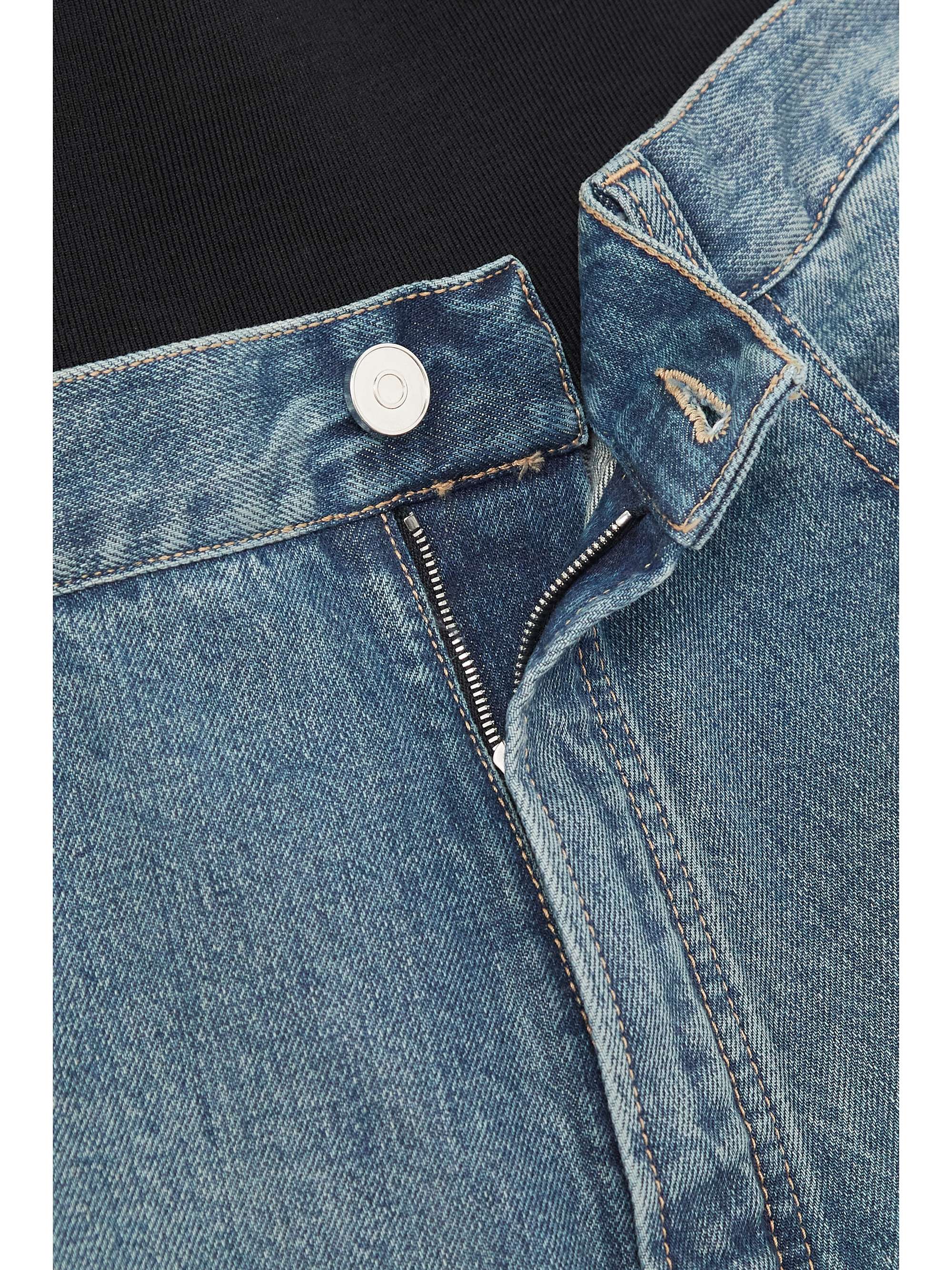 ALAÏA Archetypes ribbed paneled stretch-knit wide-leg jeans