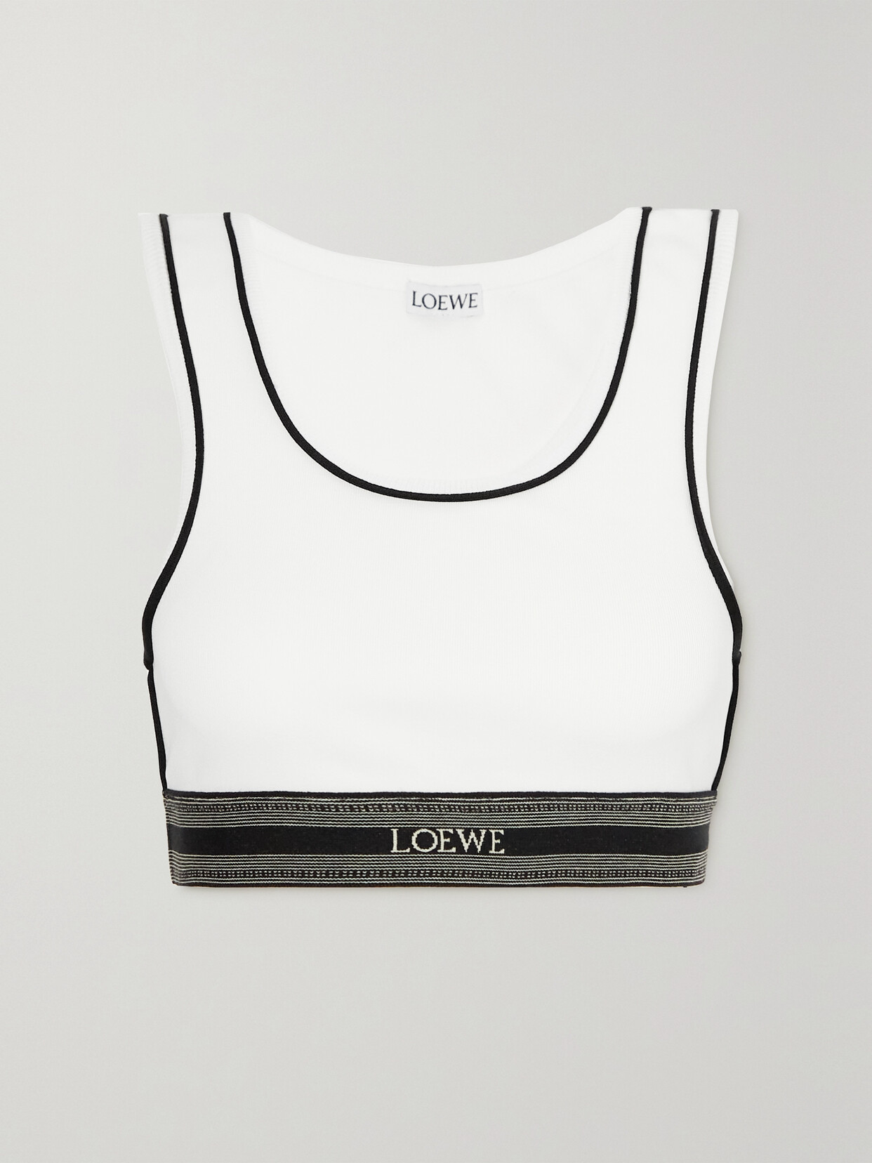 Loewe Stretch-ponte Sports Bra In White