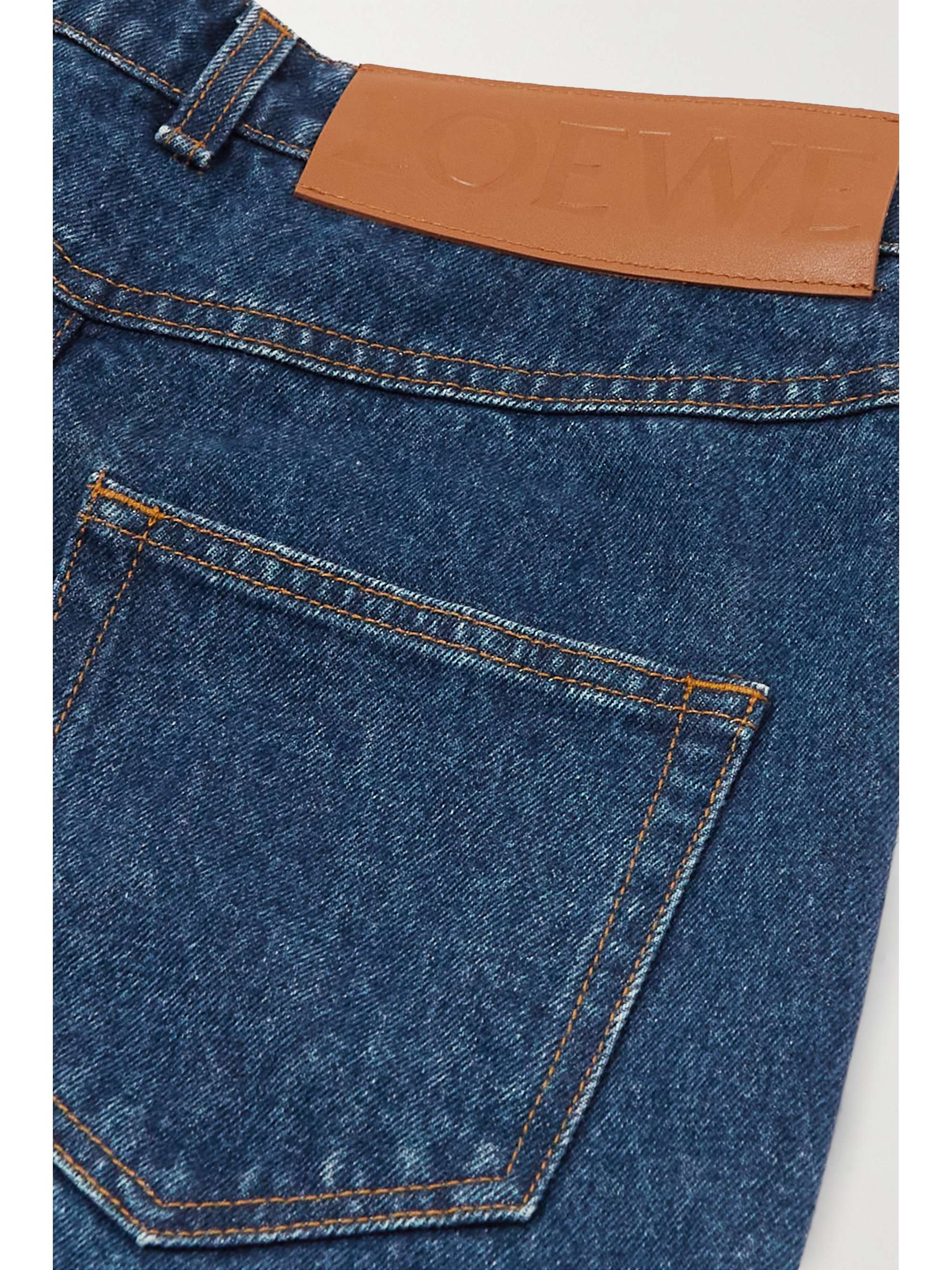 LOEWE Trompe l'Oeil two-tone high-rise straight-leg jeans | NET-A-PORTER