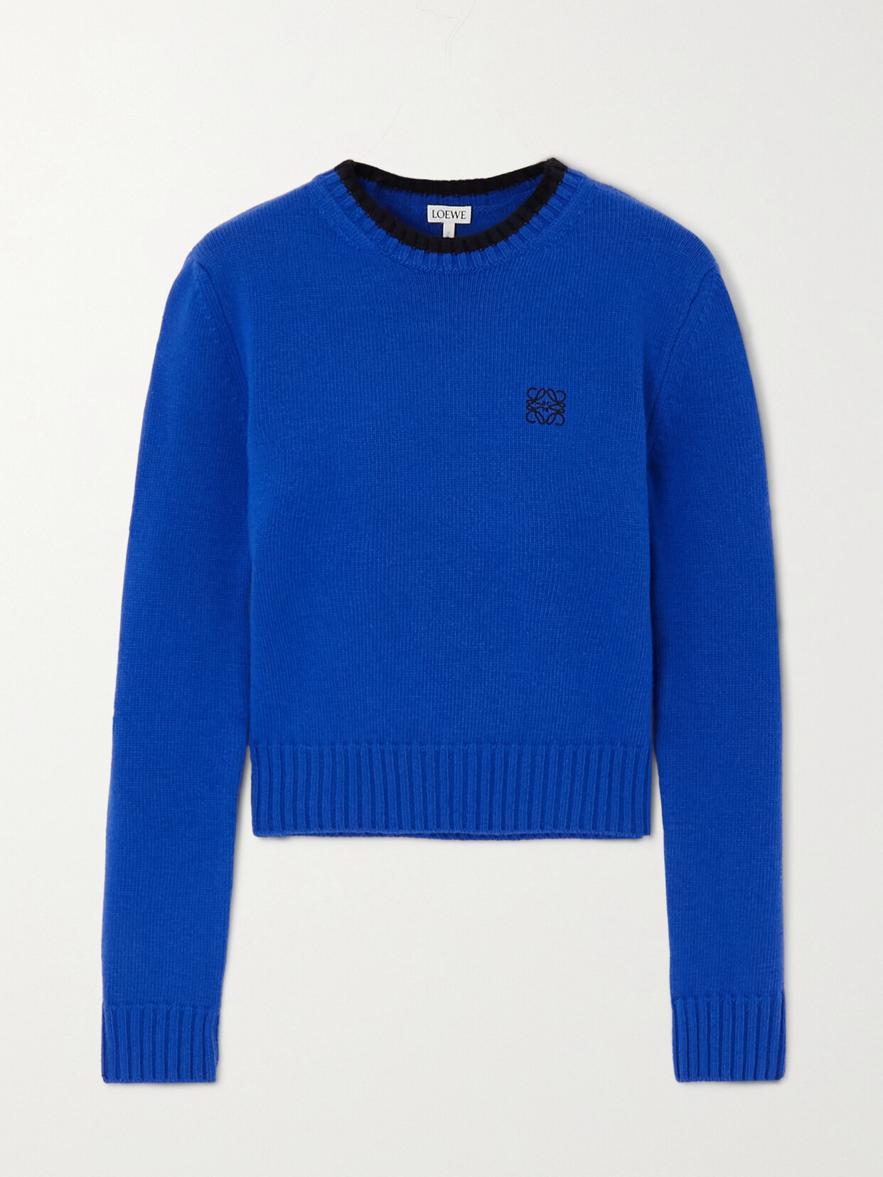 Loewe - Embroidered Wool-blend Sweater - Blue